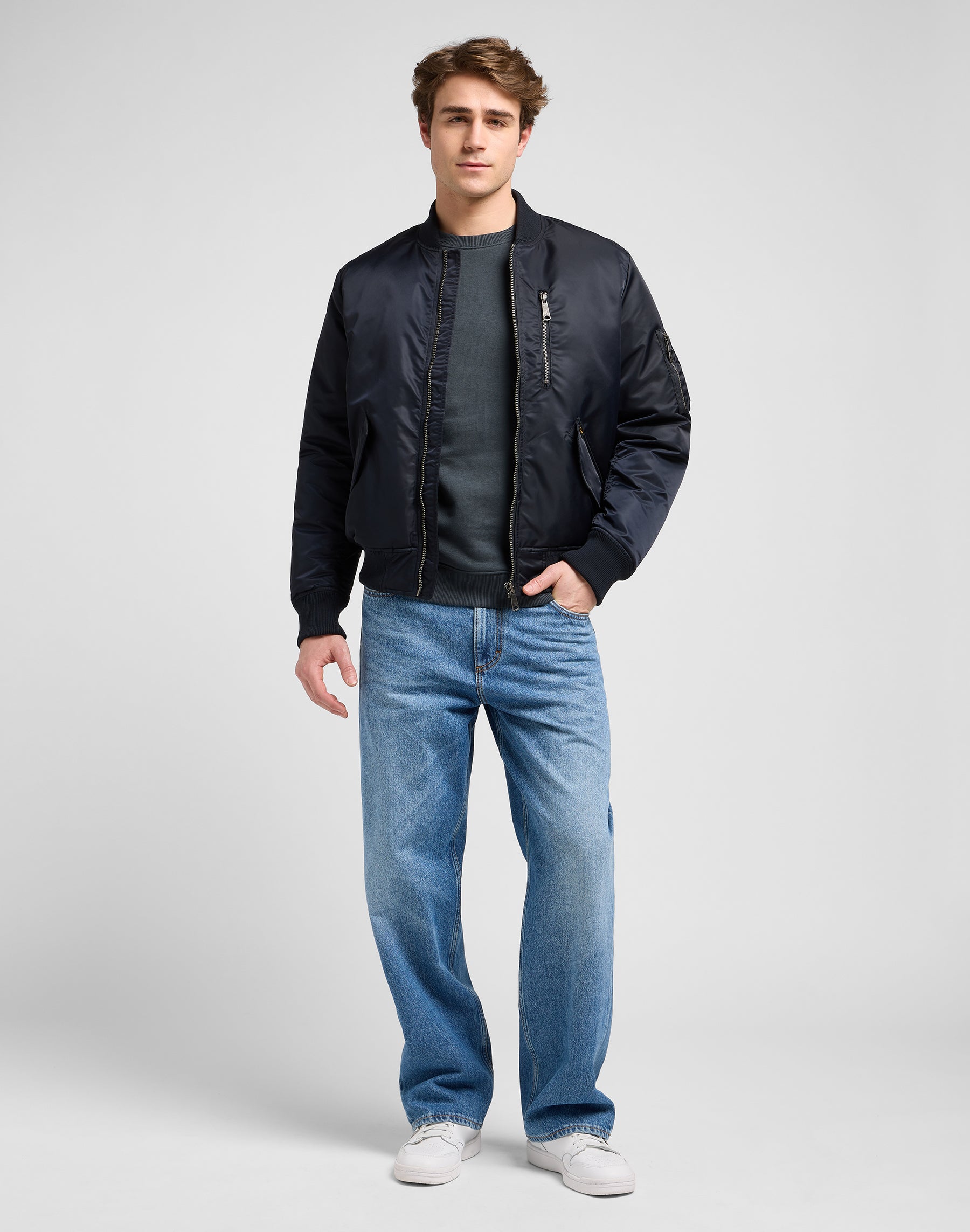 Bomber Jacket in Black Vestes Lee