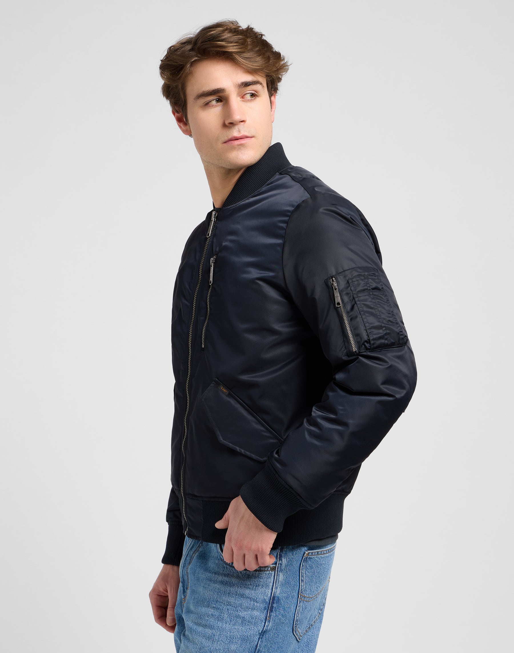 Bomber Jacket in Black Vestes Lee