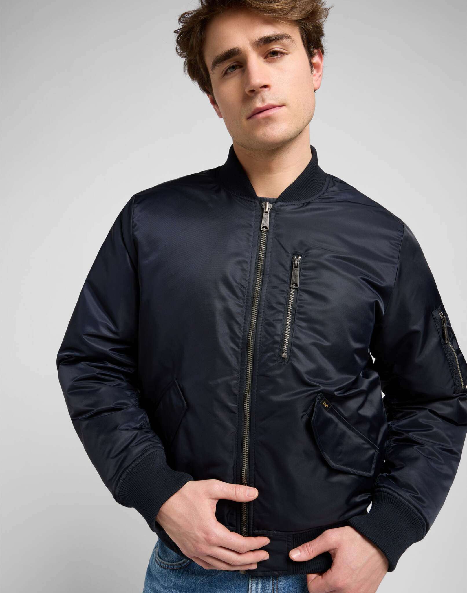 Bomber Jacket in Black Vestes Lee