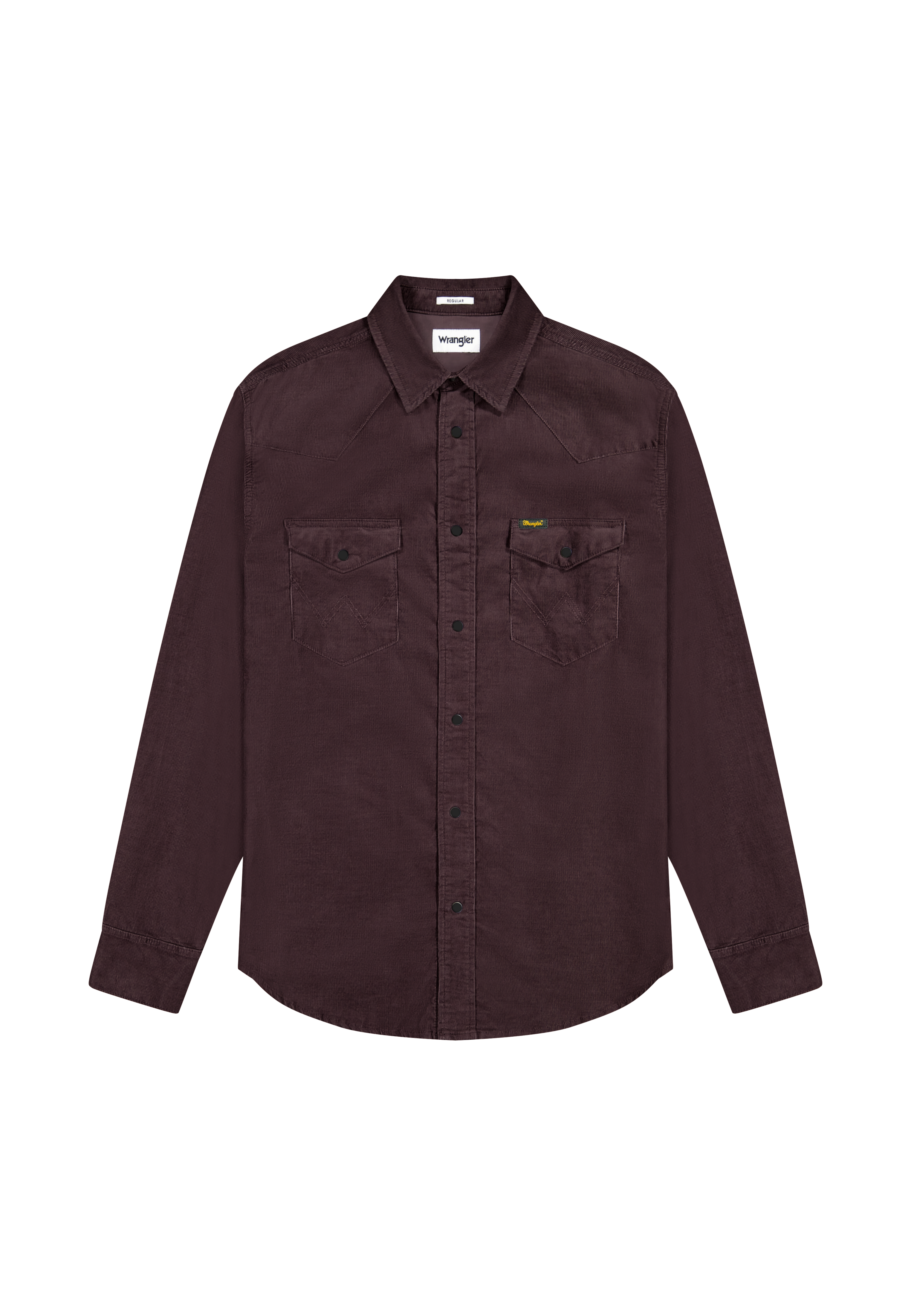Chemise Western Cord en acajou