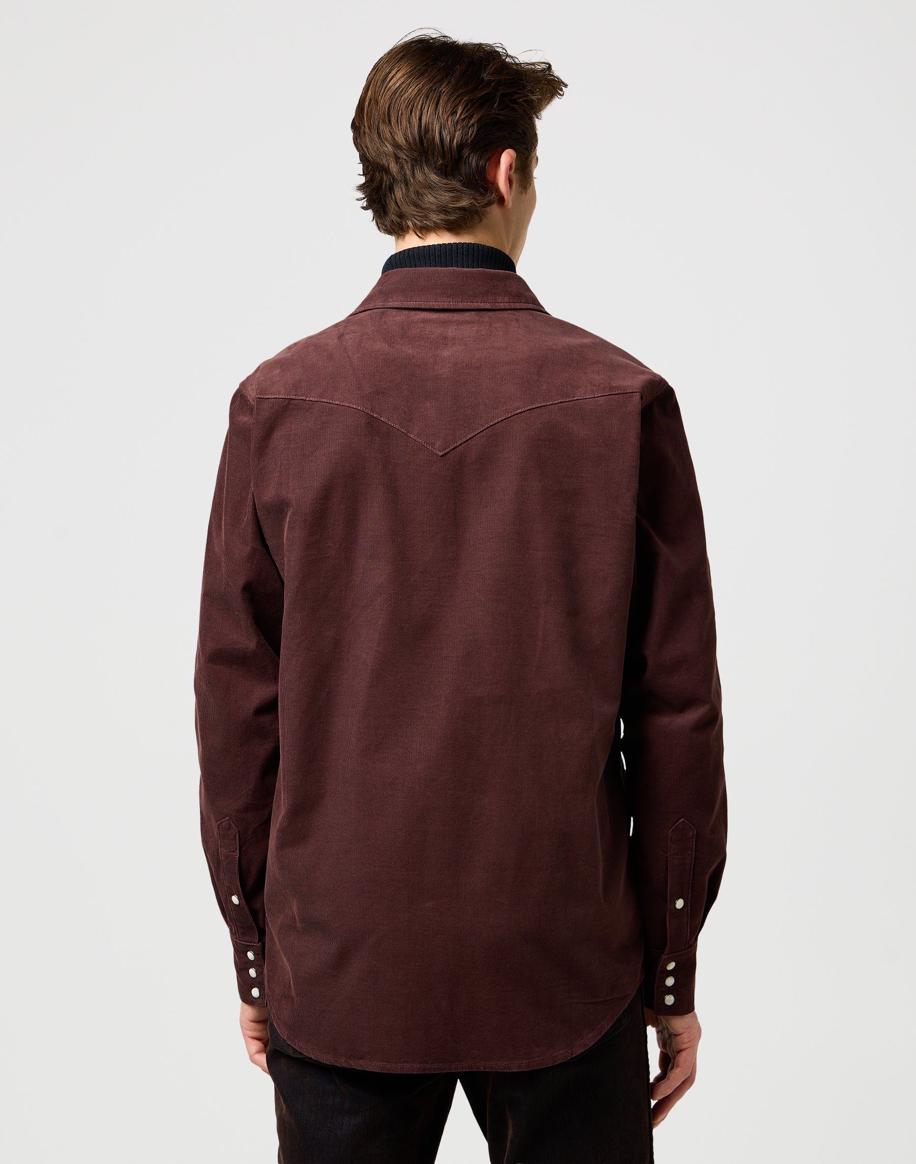Chemise Western en velours côtelé in Mahogany Chemises Wrangler