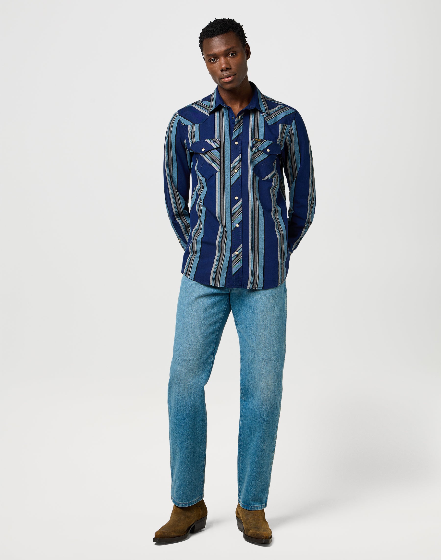 Chemise Western Indigo in Vintage Blue Chemises Wrangler