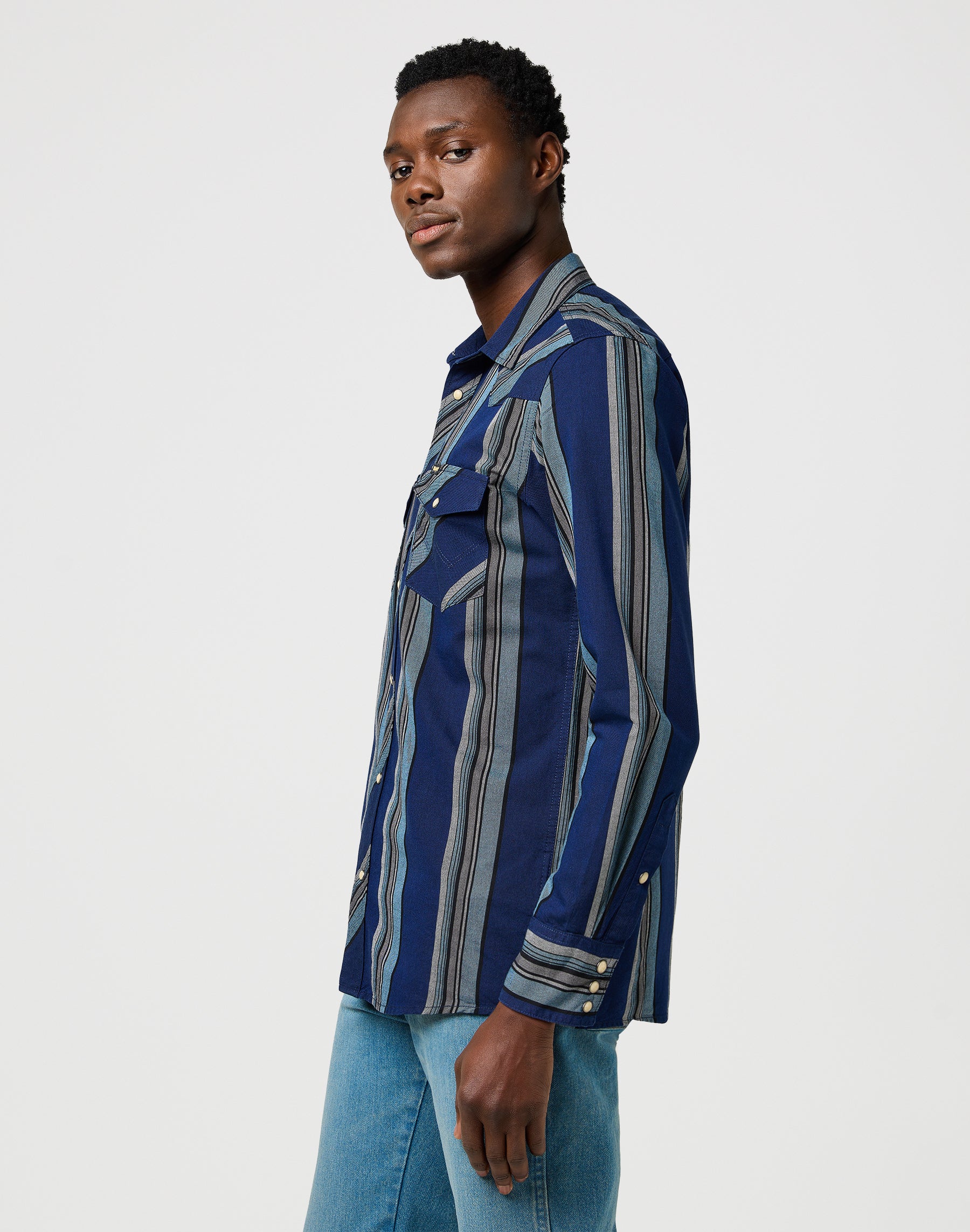 Chemise Western Indigo in Vintage Blue Chemises Wrangler