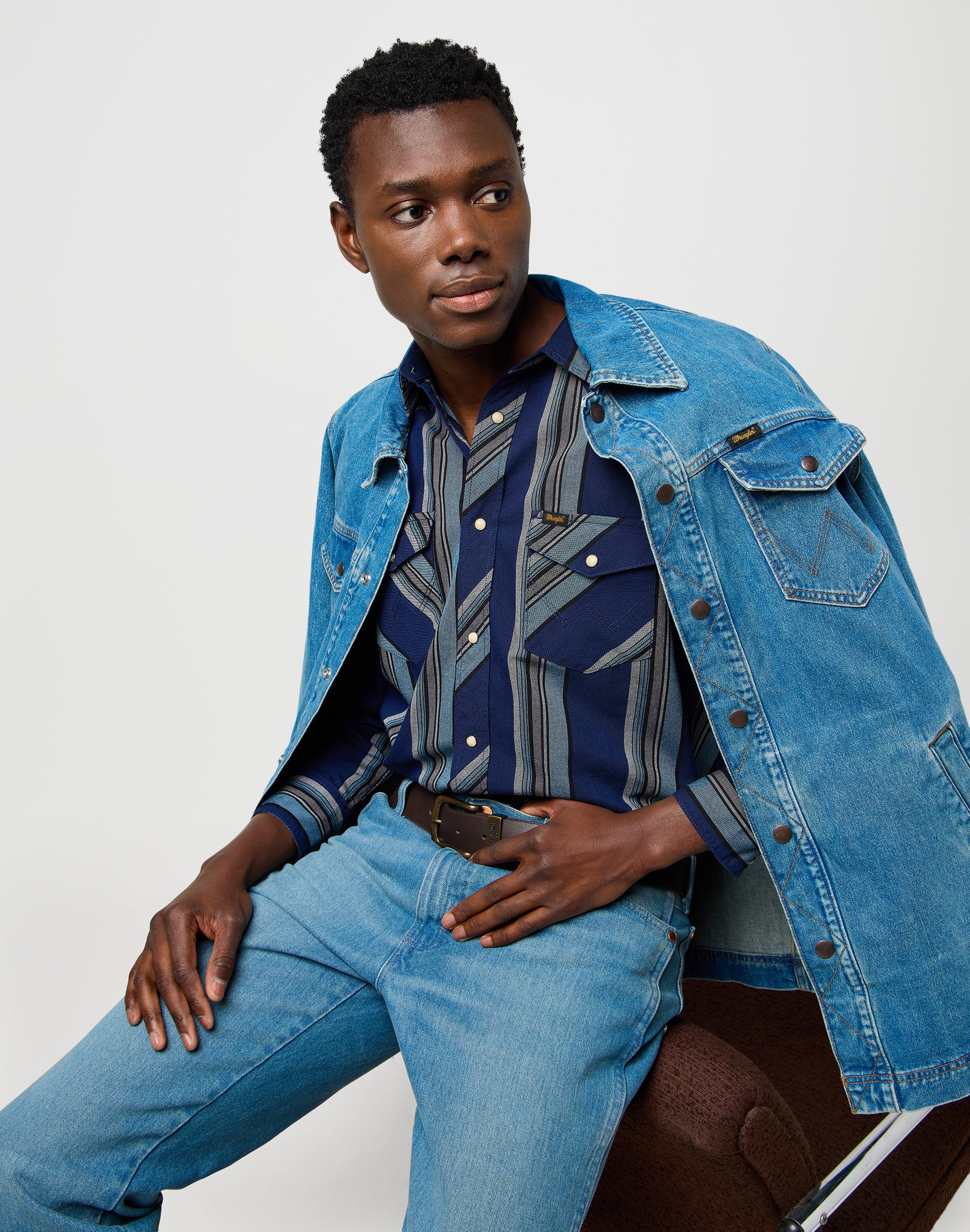 Chemise Western Indigo in Vintage Blue Chemises Wrangler
