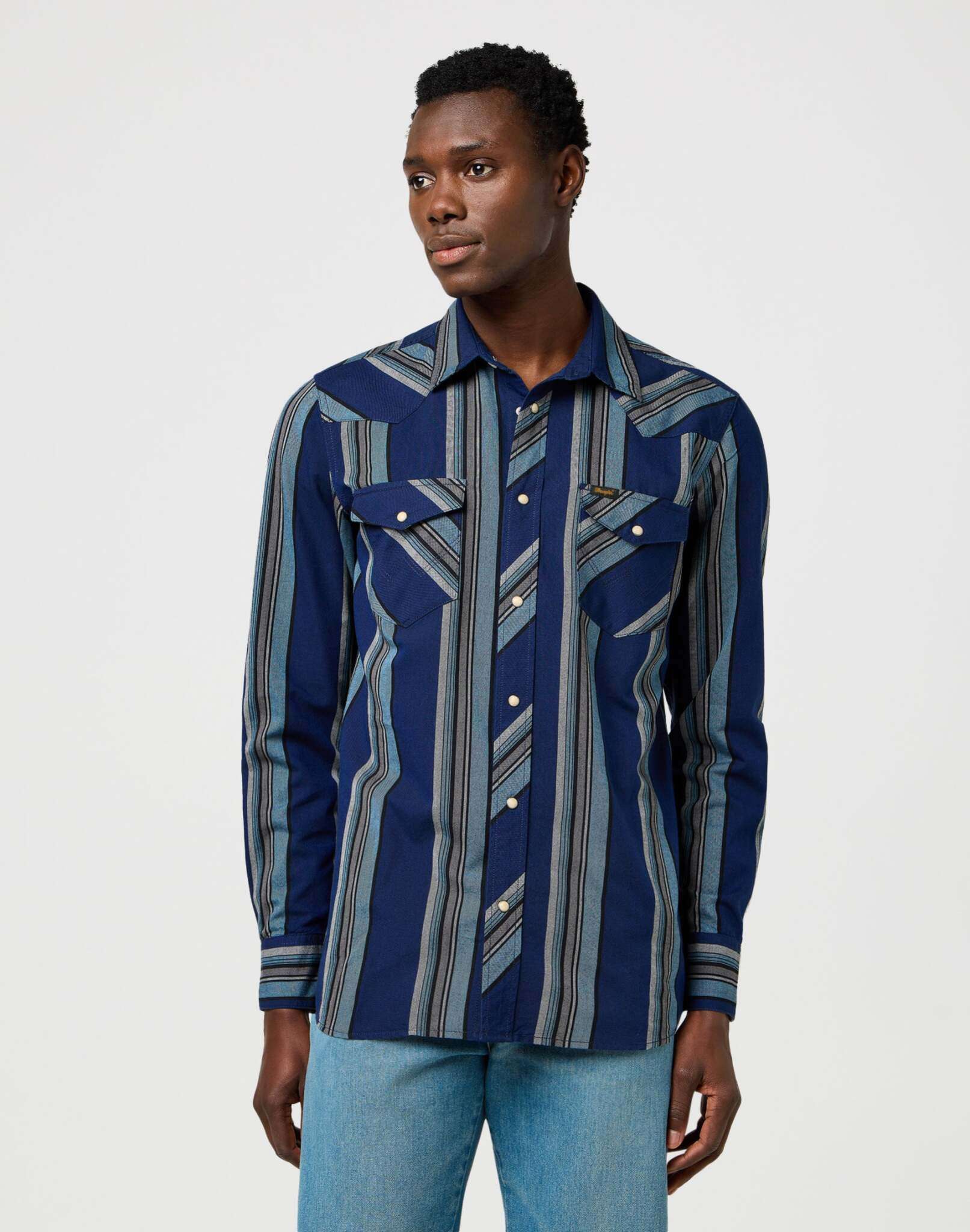 Chemise Western Indigo in Vintage Blue Chemises Wrangler