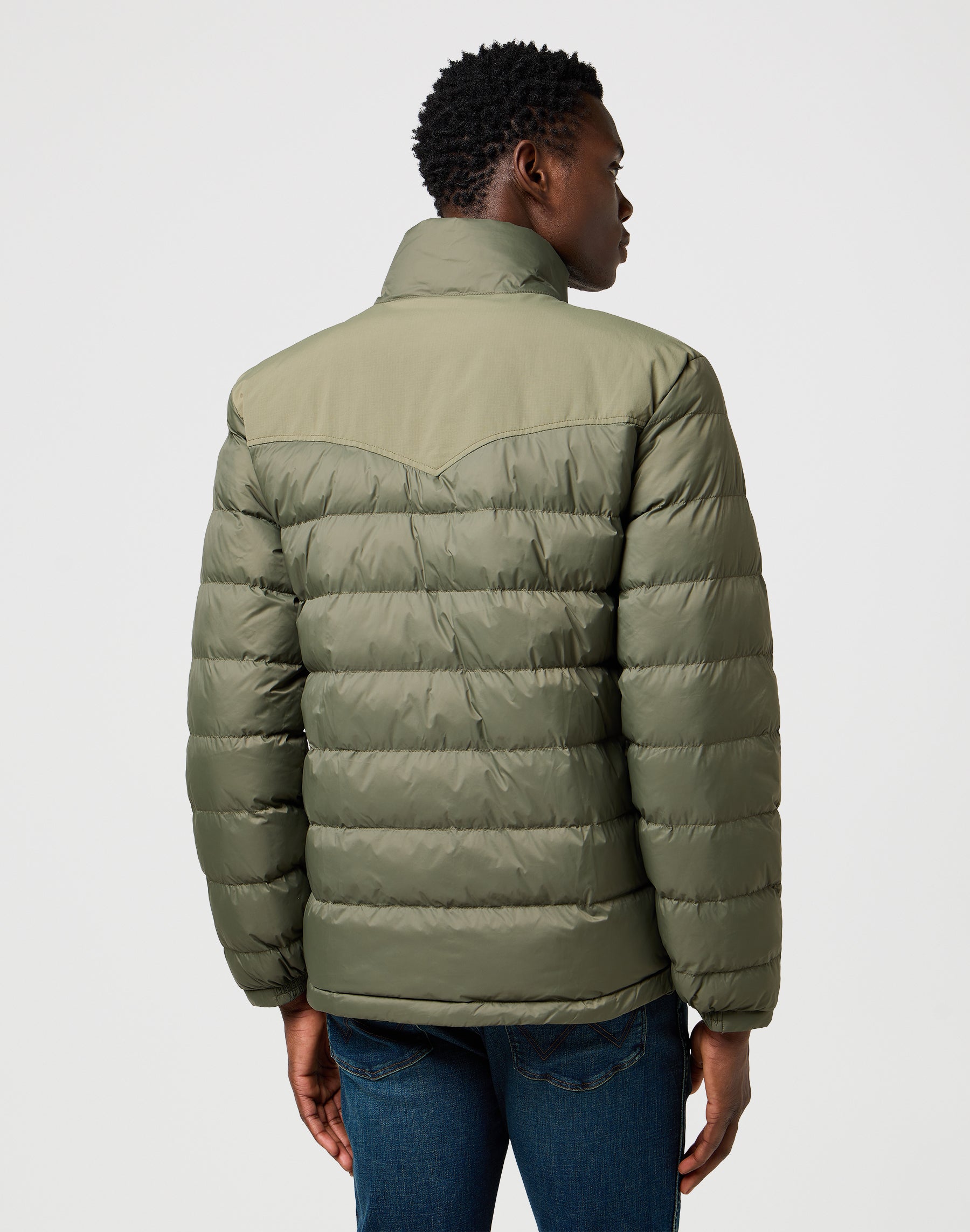 Packable Puffer in Dusty Olive Vestes Wrangler