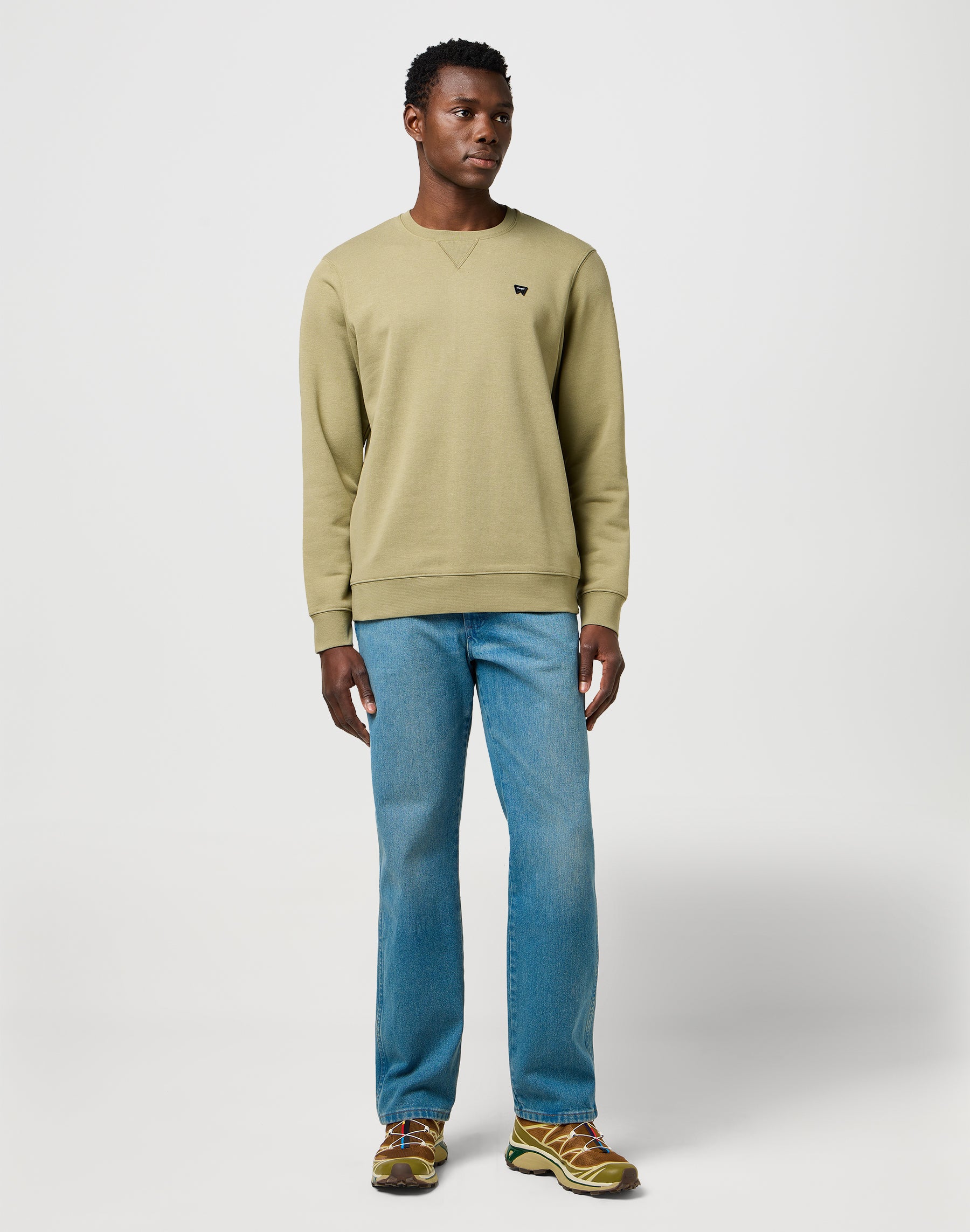 Sign Off Crew in Aloe Sweatshirts Wrangler