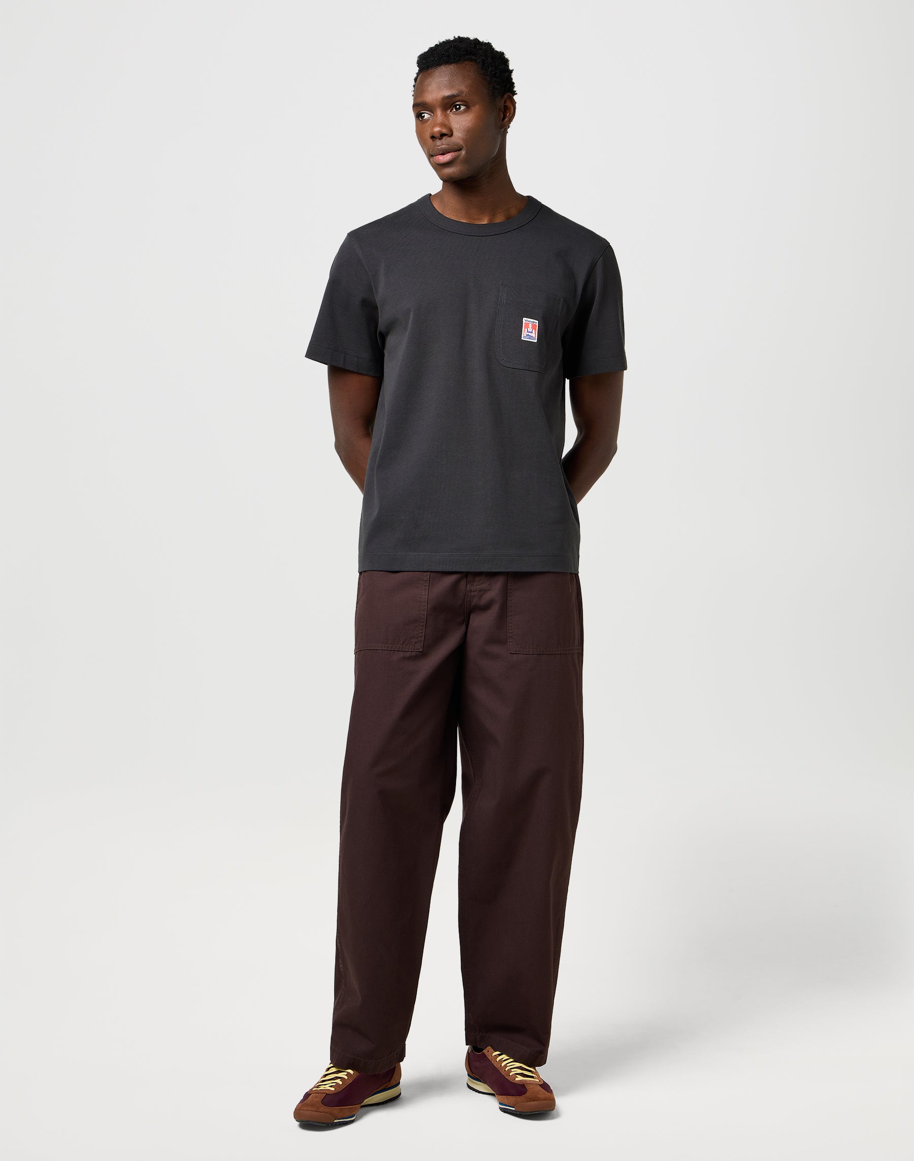 Cj Pocket Tee in Faded Black T-shirts Wrangler