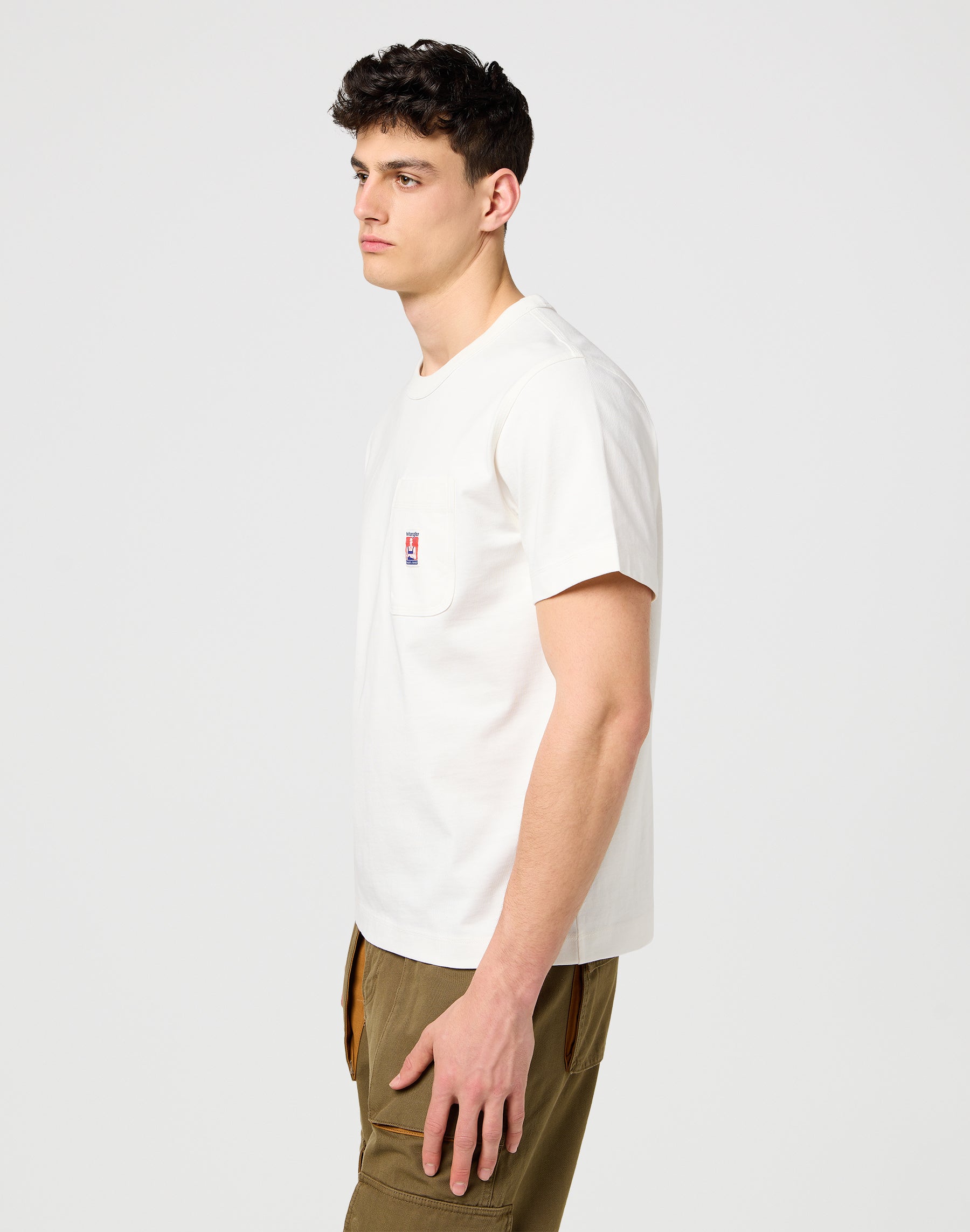 Cj Pocket Tee in Worn White T-shirts Wrangler