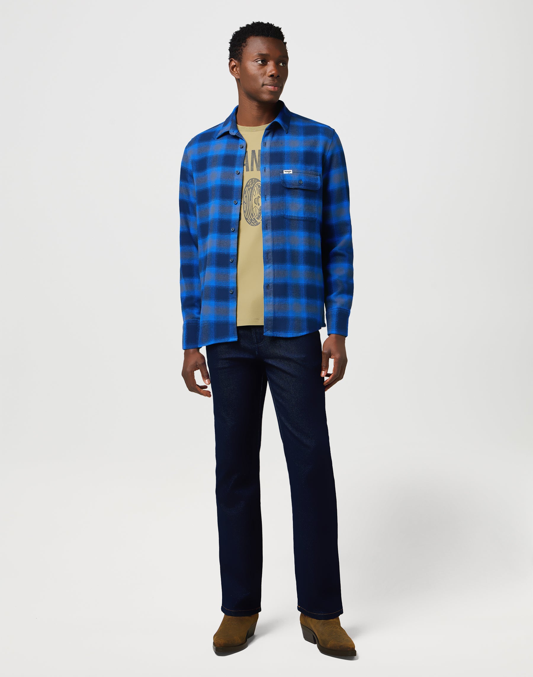 1 pt Chemise Indigo en Icy Indigo Chemises Wrangler