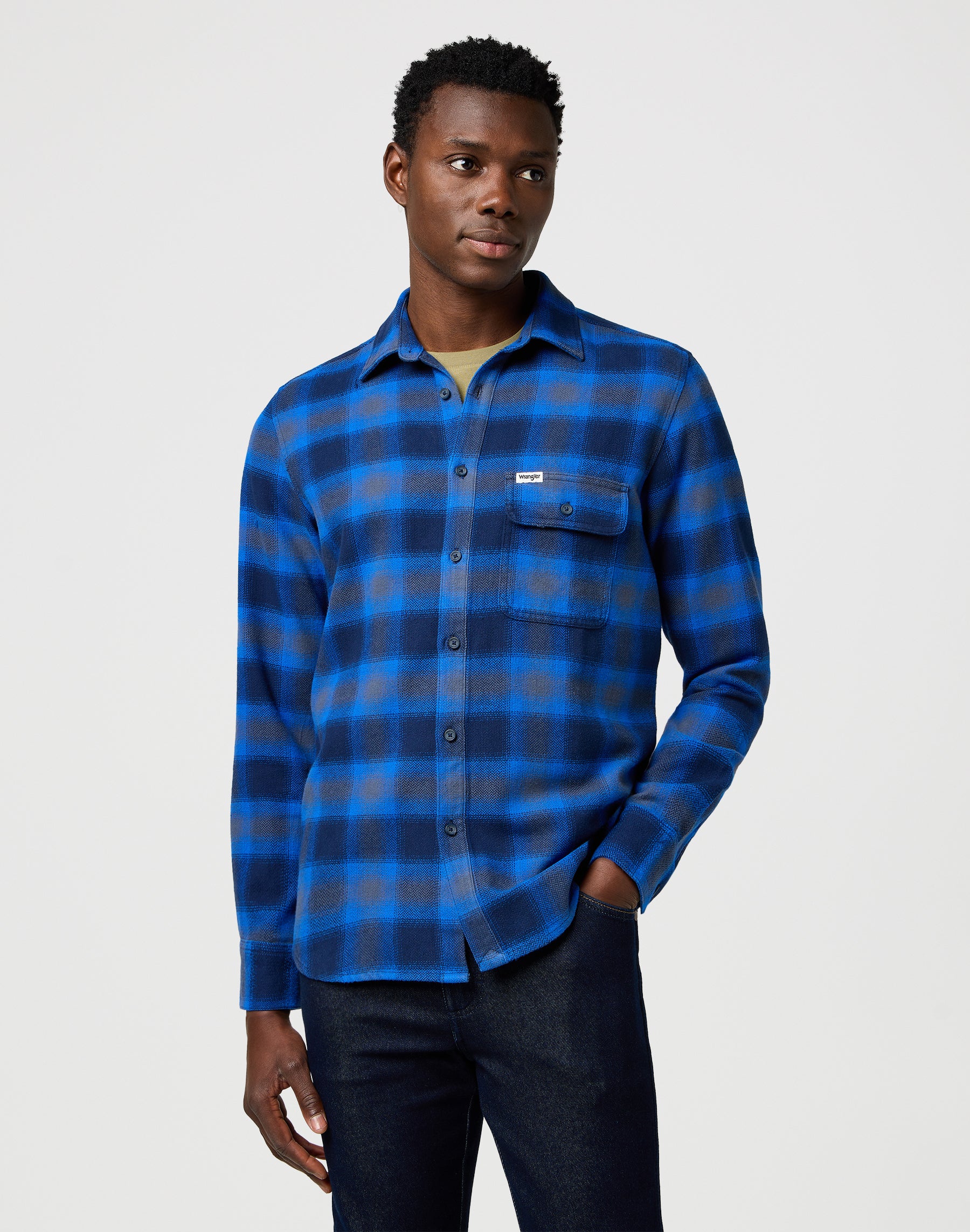 1 pt Chemise Indigo en Icy Indigo Chemises Wrangler