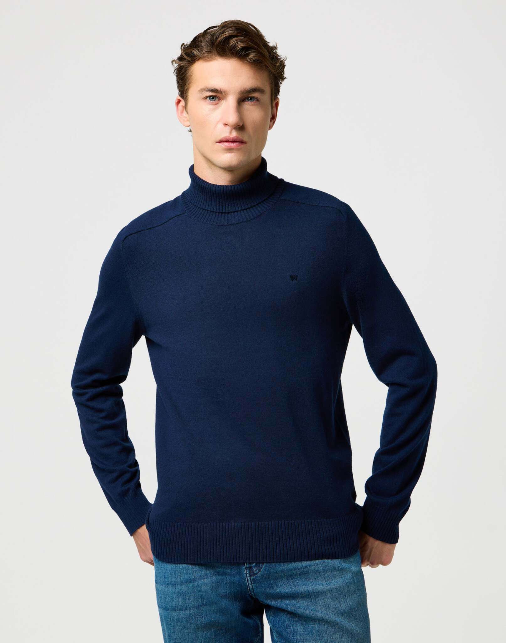 Turtleneck en bleu marine Pull Wrangler