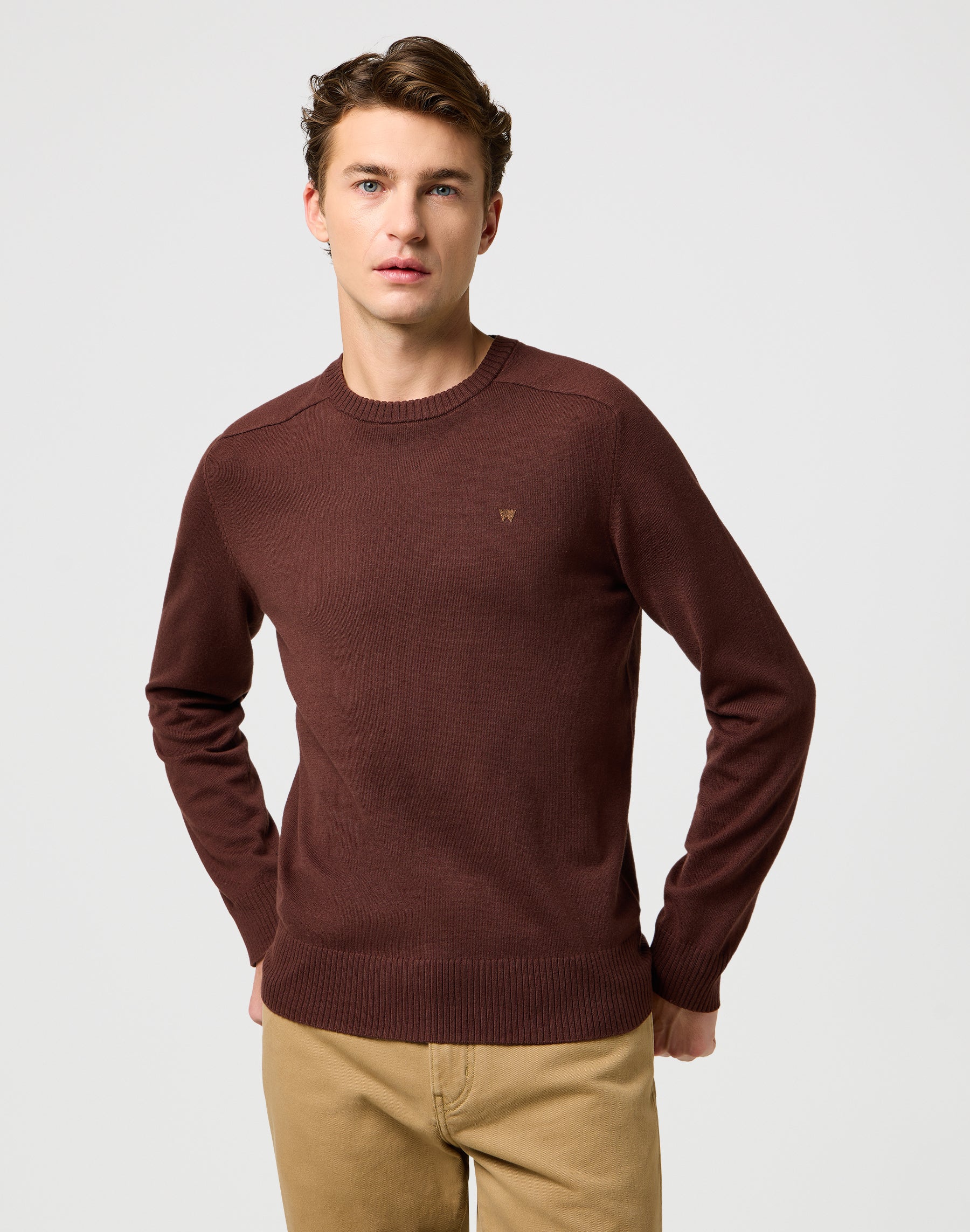 Pull tricoté en acajou Wrangler