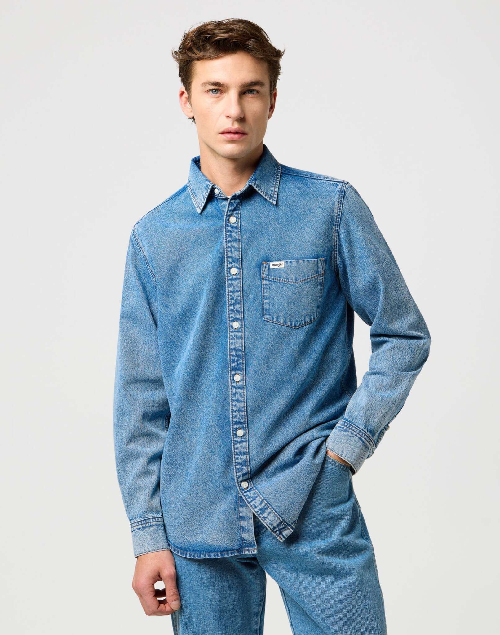 1 pt Chemise en Indigo Valley Chemises Wrangler