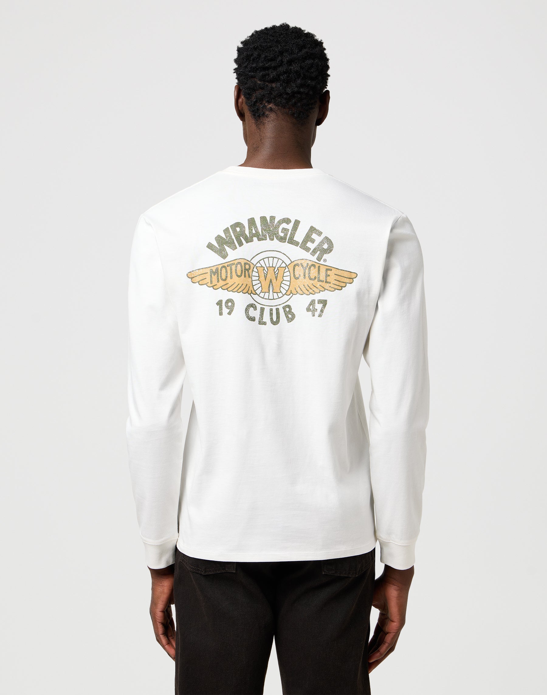 Ls Americana Tee in Worn White T-shirts Wrangler