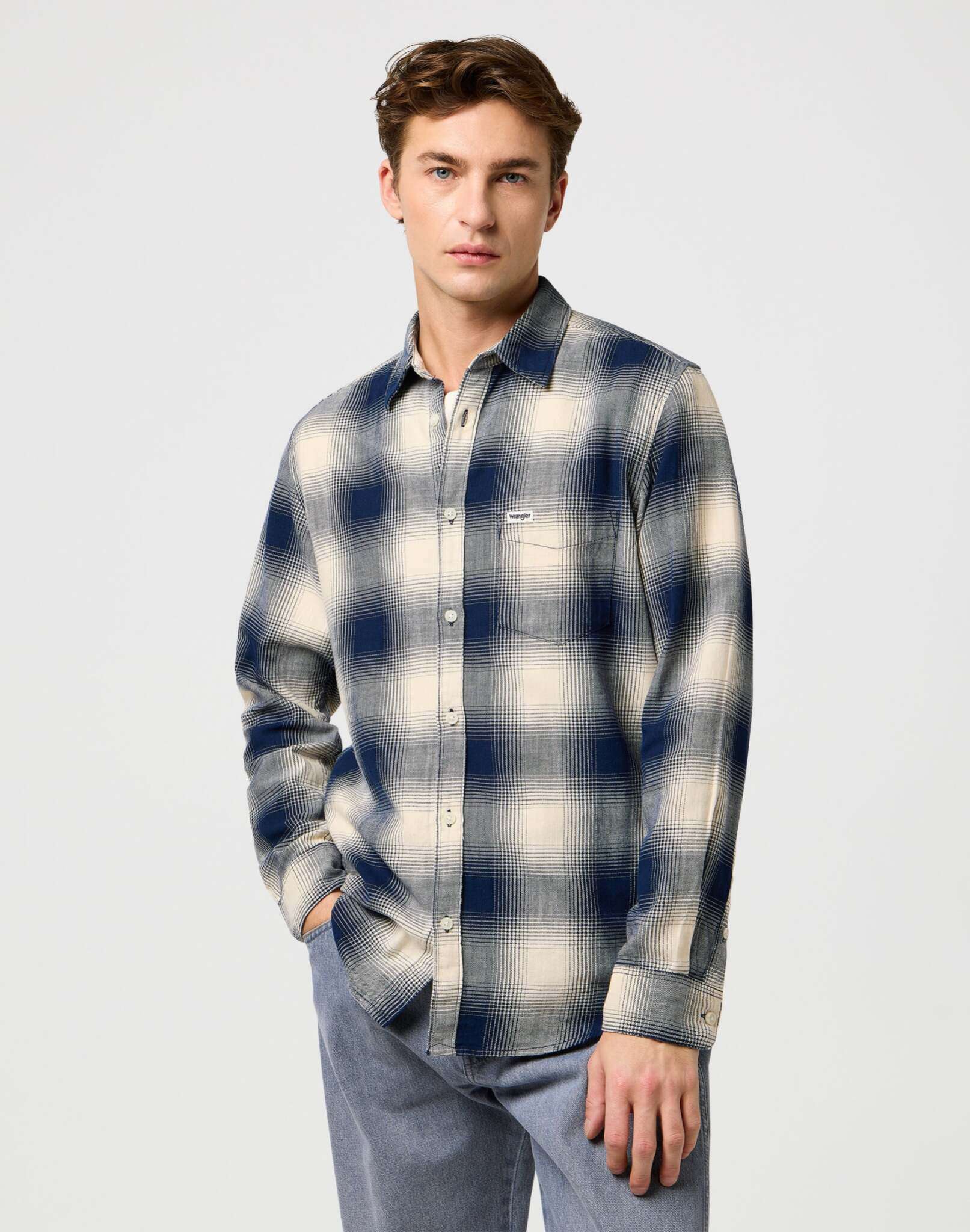 1 pt Chemise Indigo en Dusty Blue Chemises Wrangler