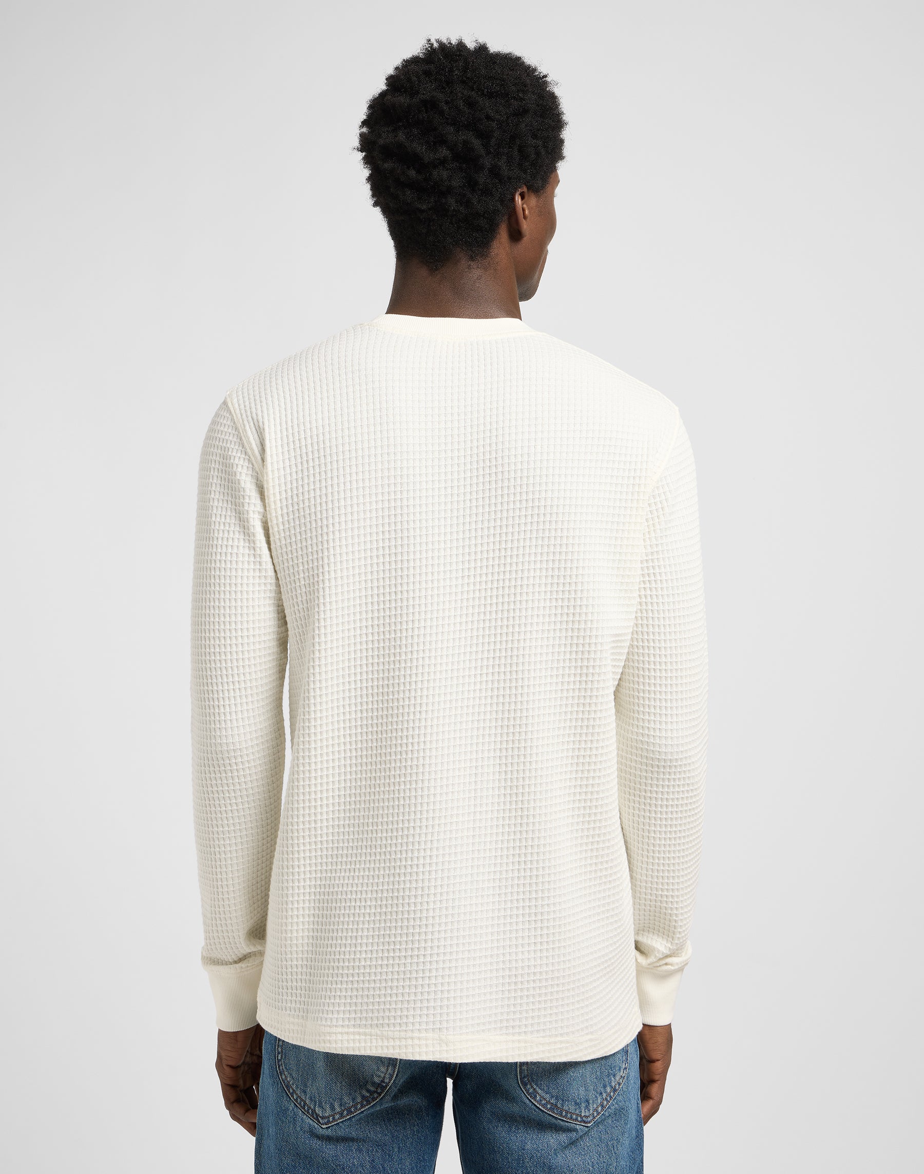 Ls Waffle Tee en écru T-shirts Lee
