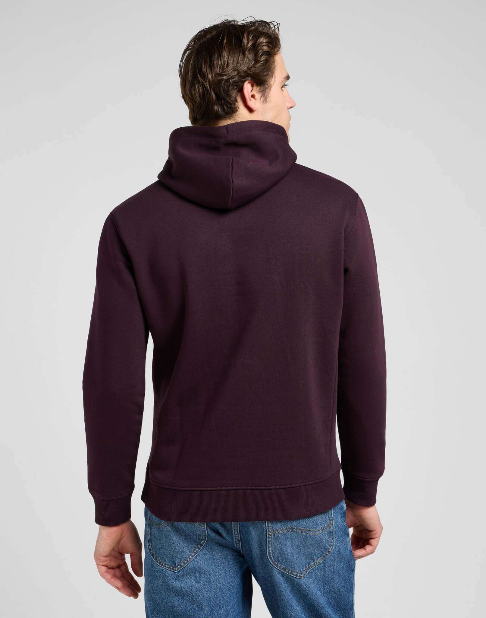 Sweat à capuche Plain in Deep Wine Sweat à capuche Lee