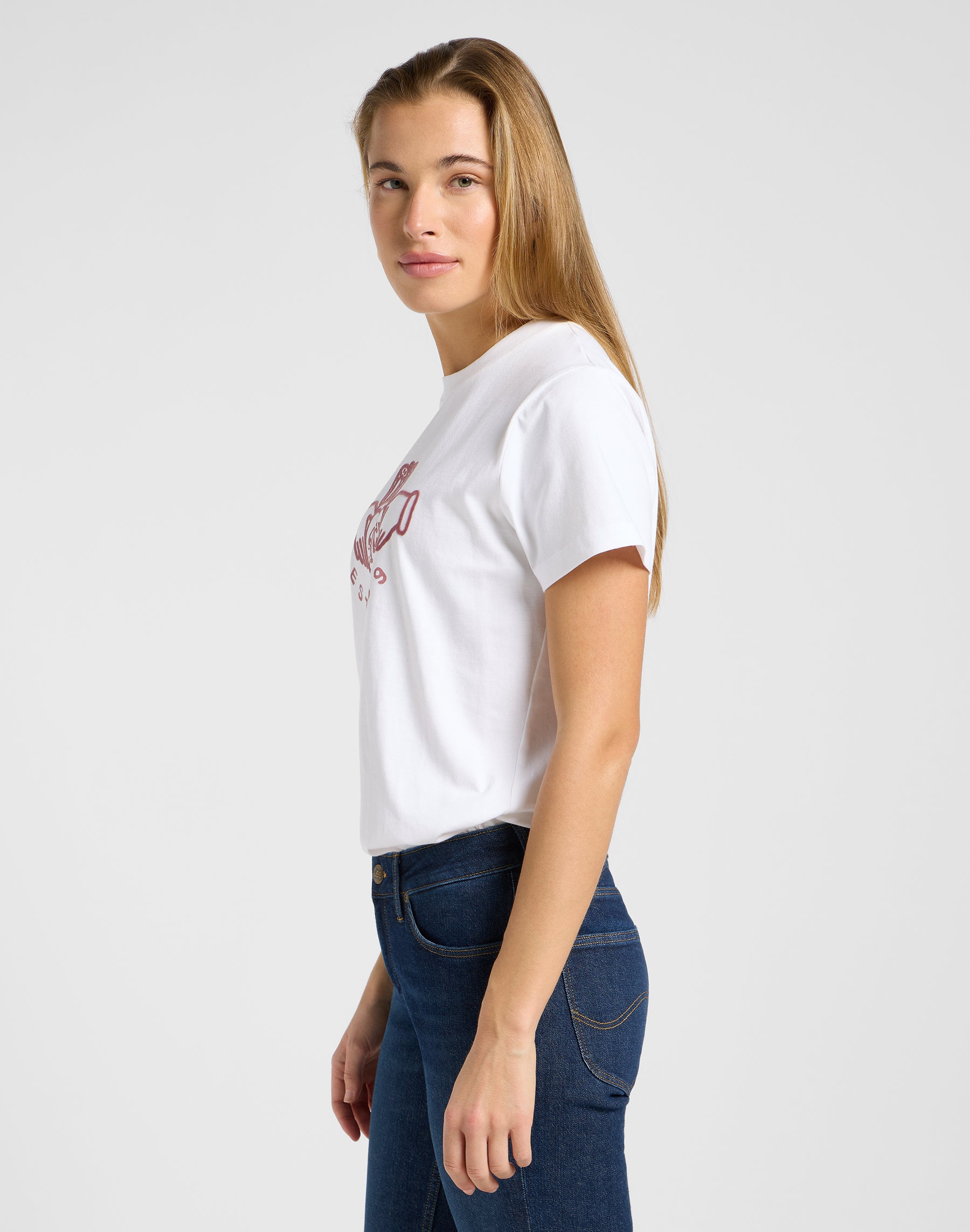 Small Graphic Tee 1 en écru T-shirts Lee