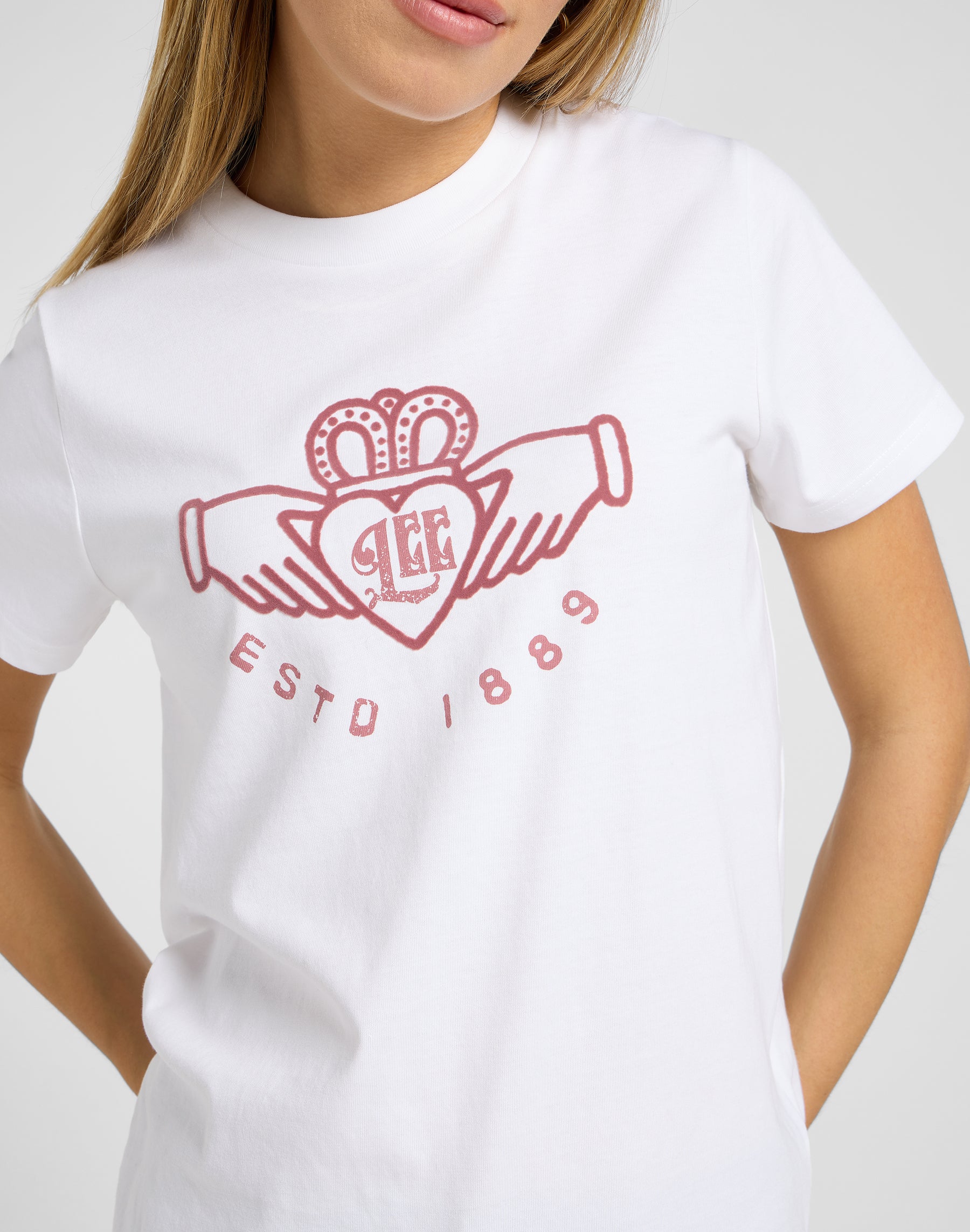 Small Graphic Tee 1 en écru T-shirts Lee