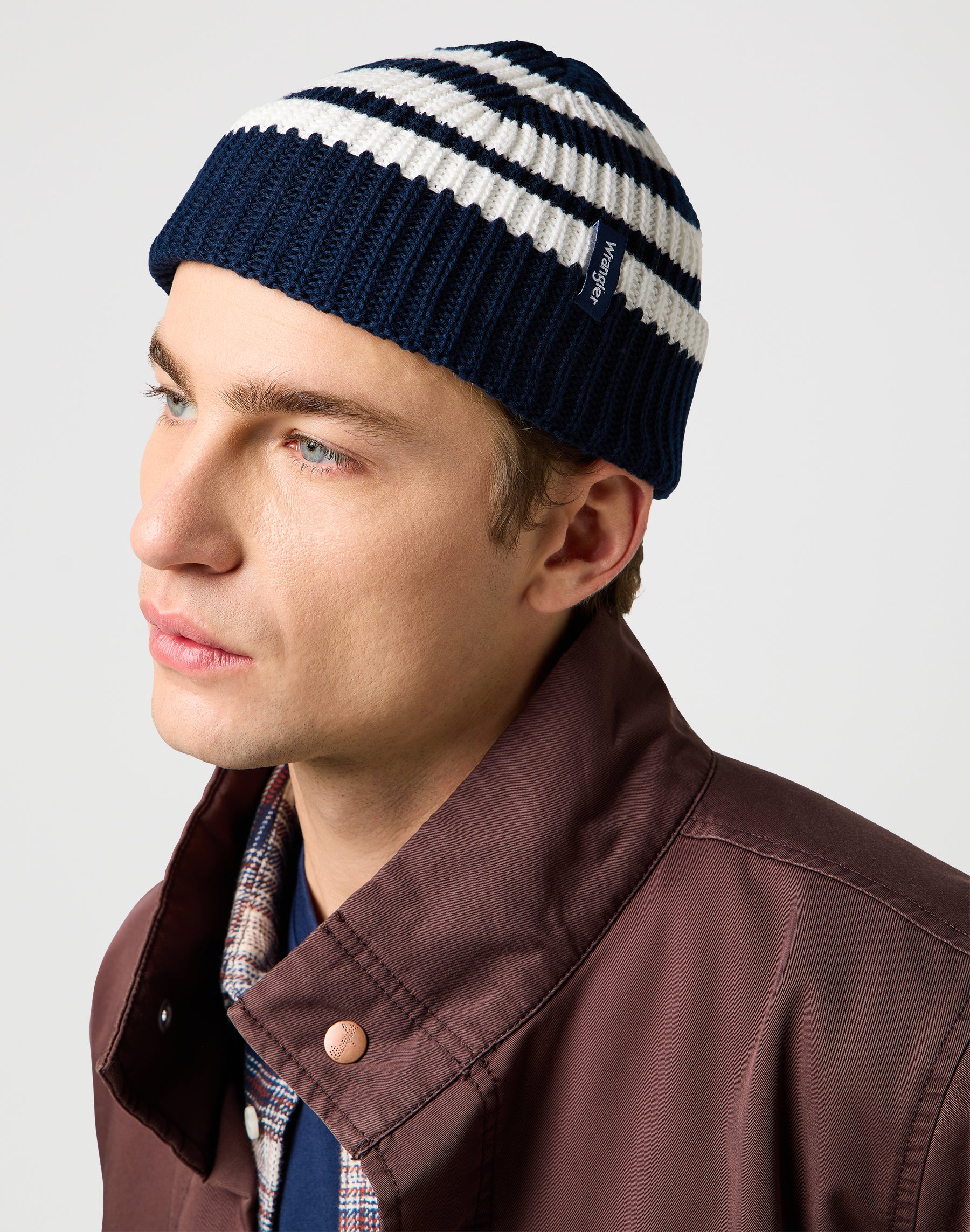 Bonnet Striped in Dark Navy Bonnets Wrangler