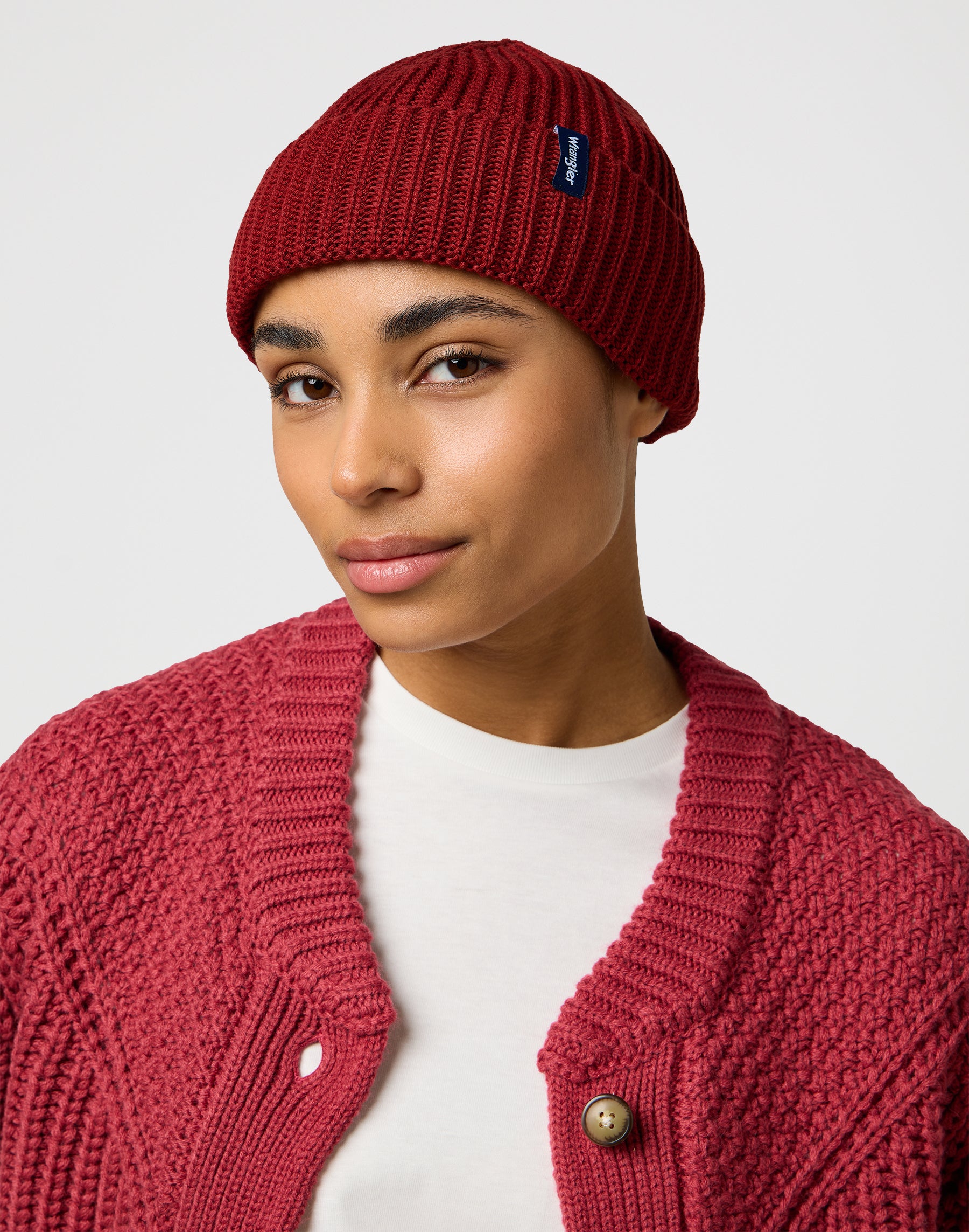 Sign Off Beanie in Fired Brick Bonnets Wrangler