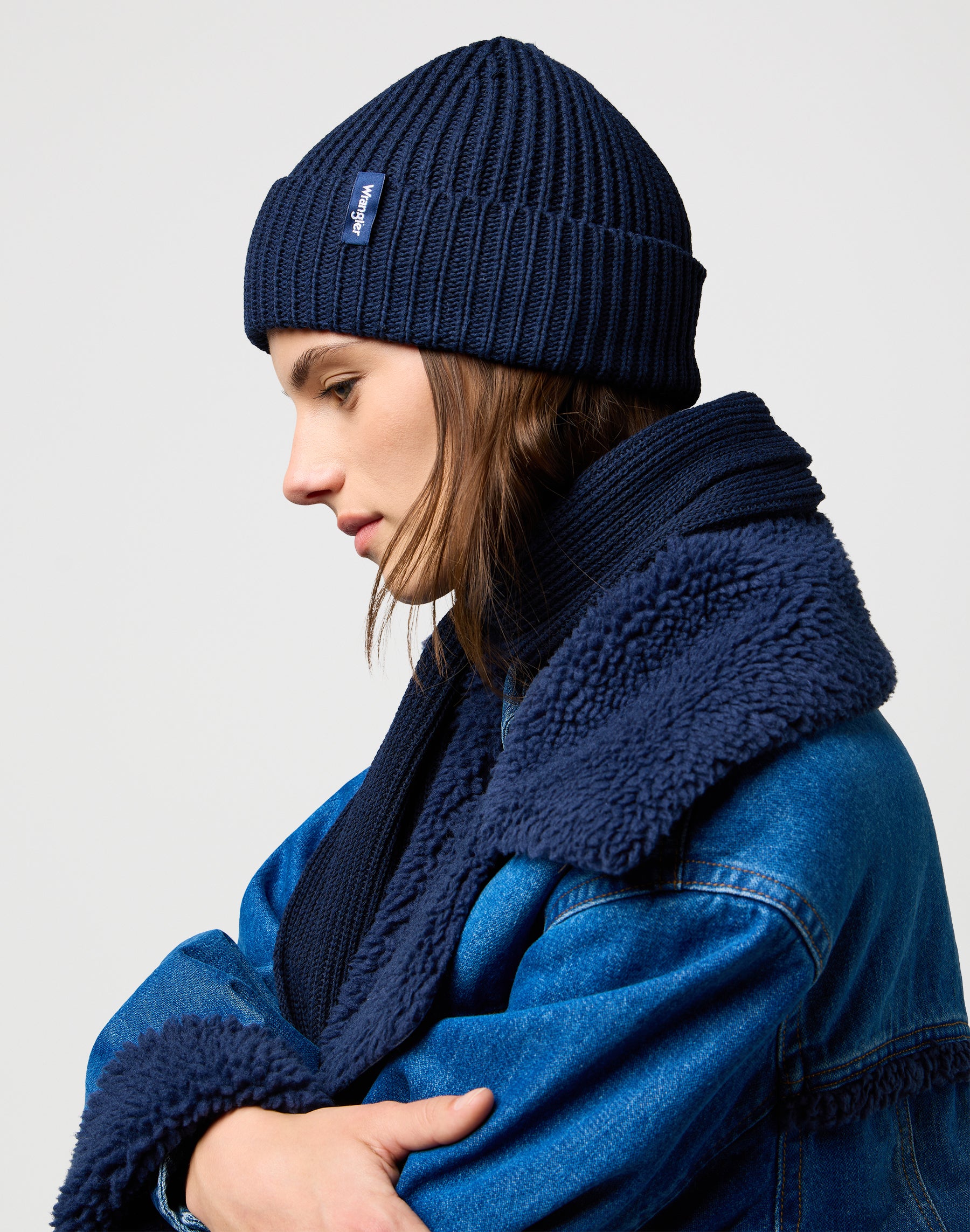 Scarf Beanie Set in Dark Navy Écharpes Wrangler