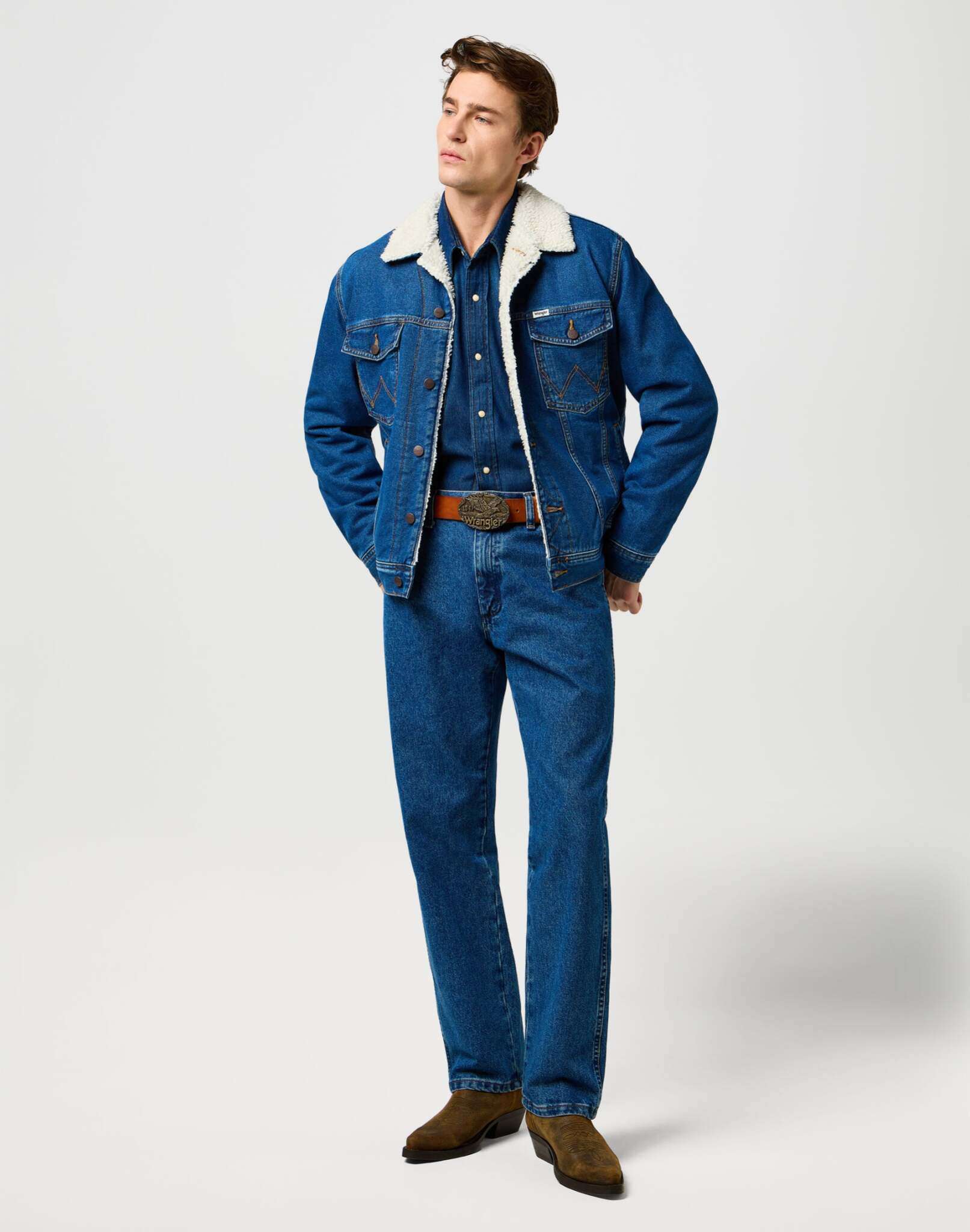 W Eagle Belt in Cognac Ceinture Wrangler