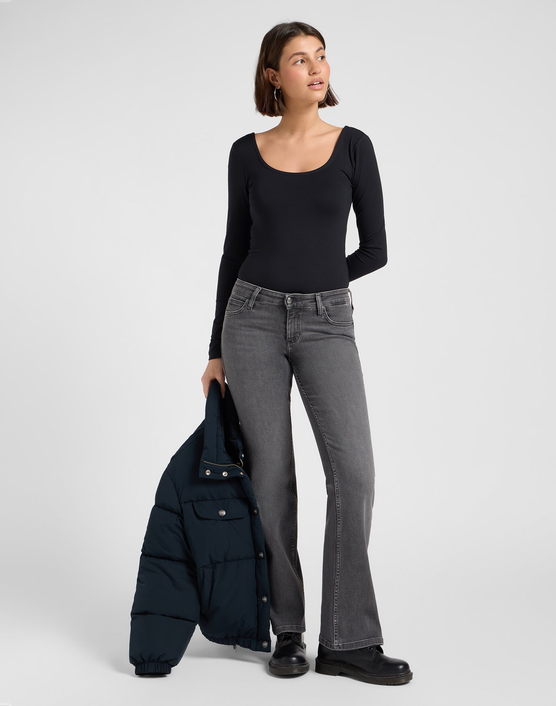 Jessica in Shark Grey Jeans Lee