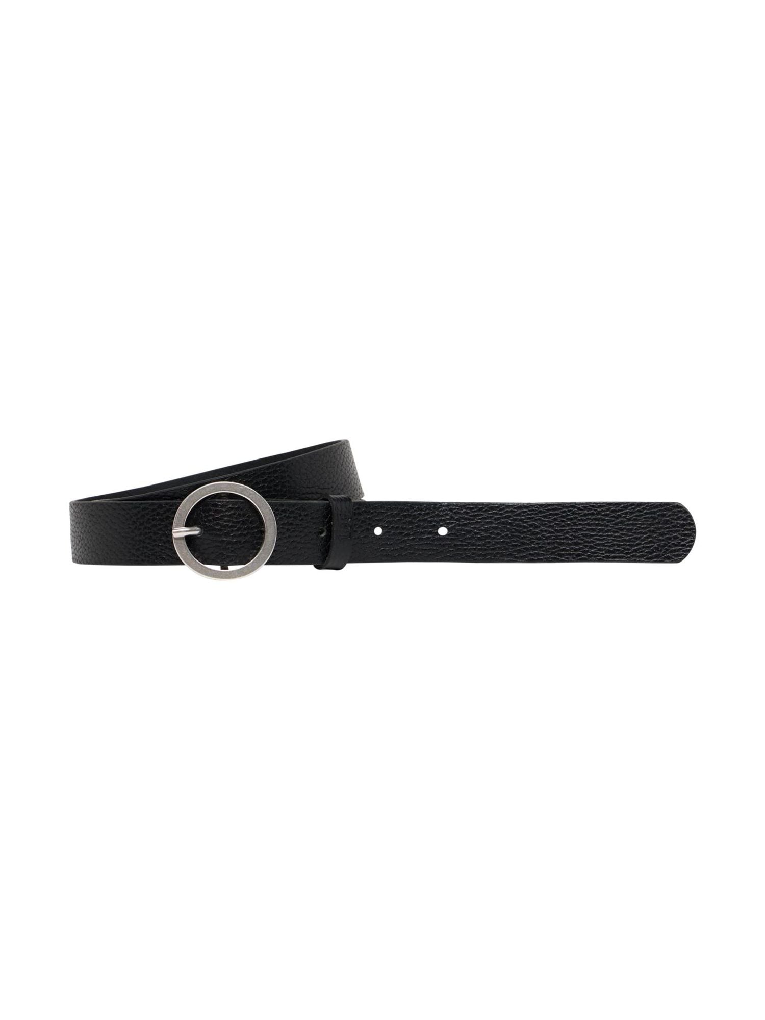 Ceinture à boucle ronde en noir