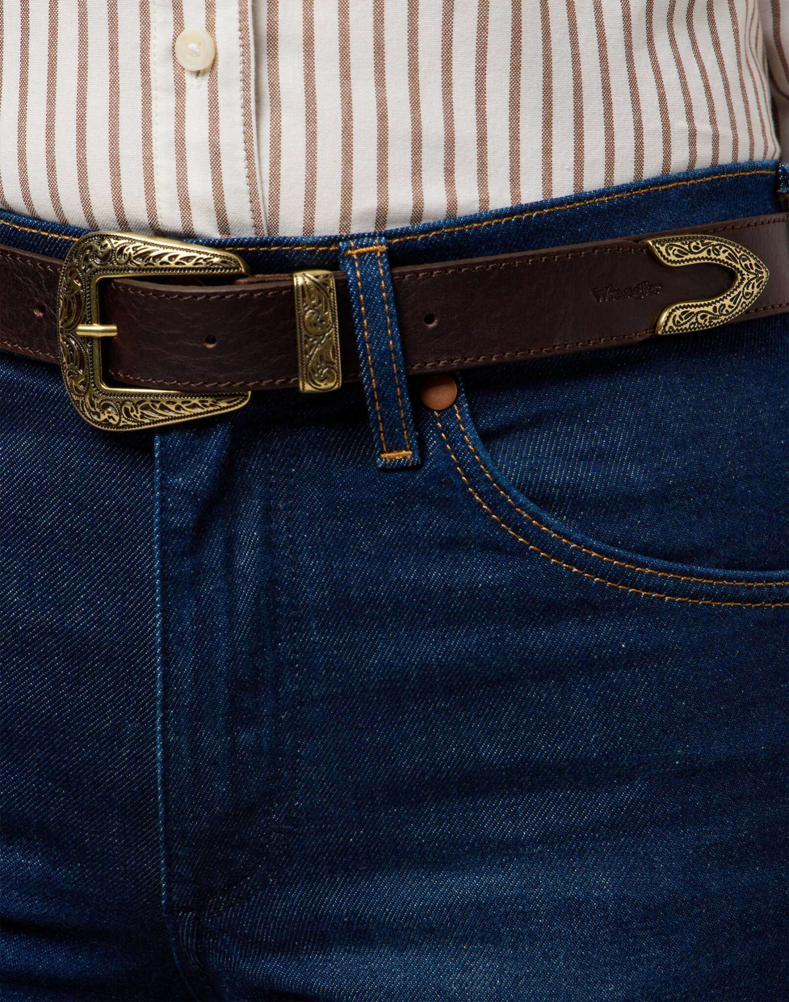 Western Belt in Brown Ceinture Wrangler