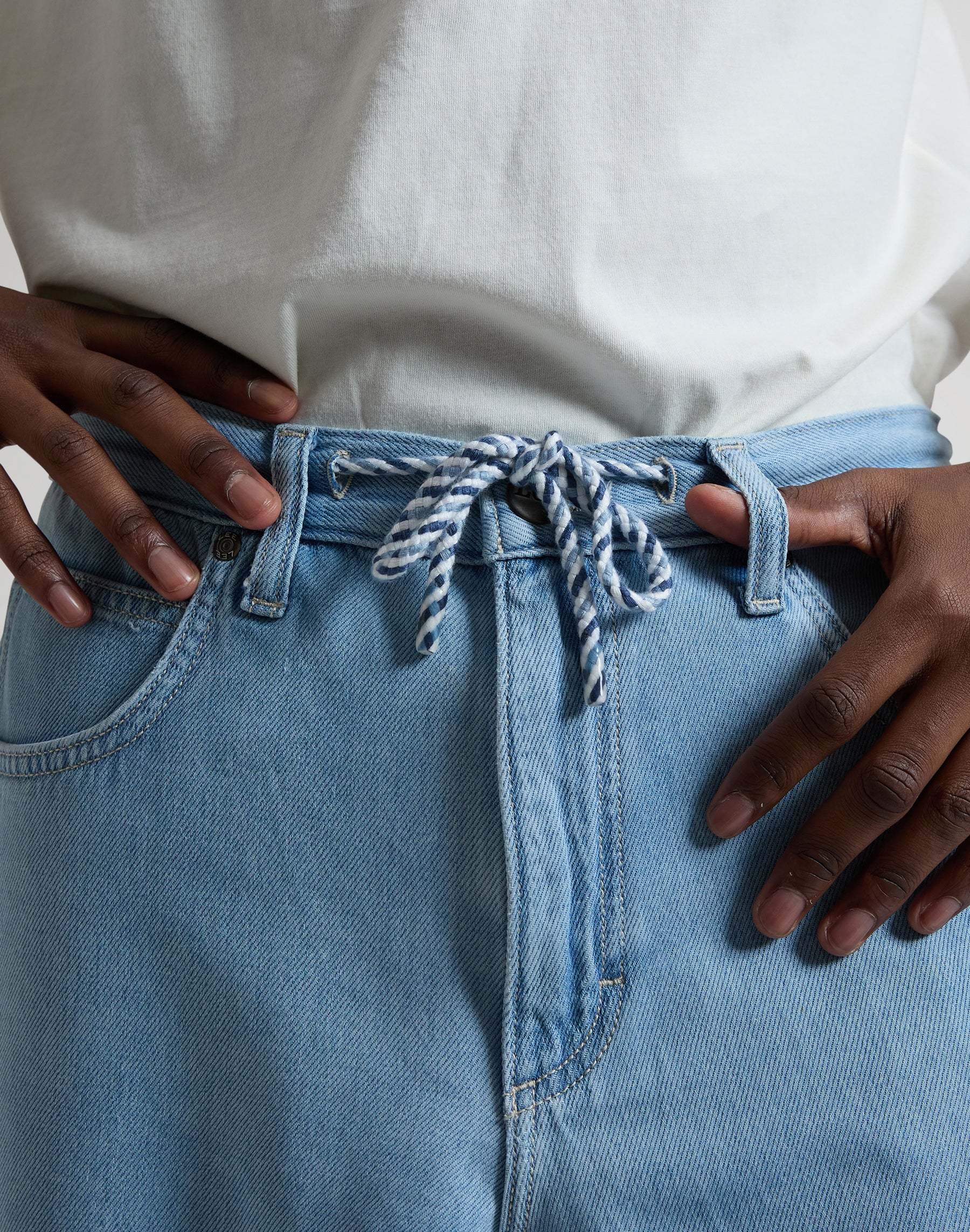 Jean Henry Baggy Drawstring en Light Stone Lee