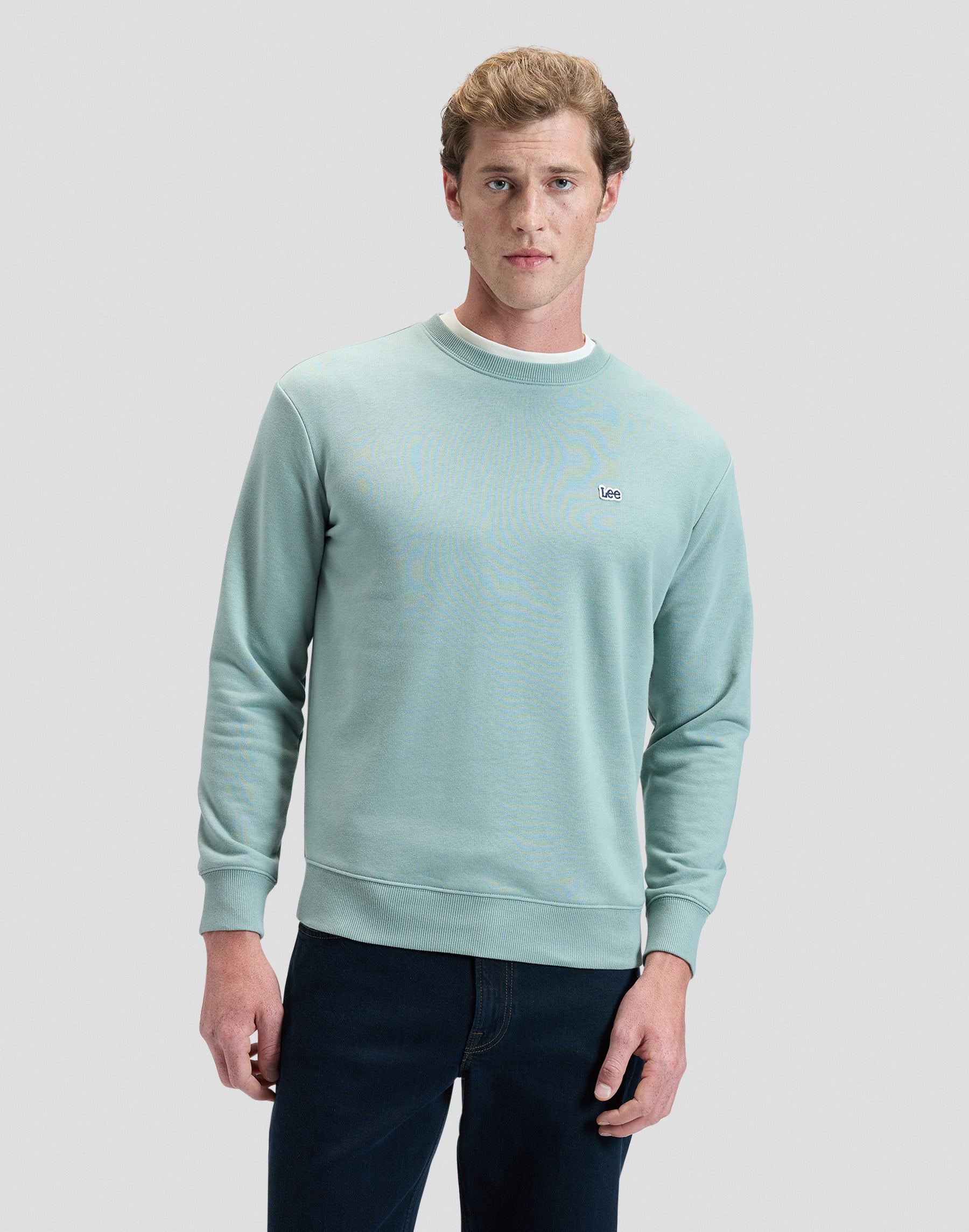 Sweat-shirt Patch Crew en Desert Sage