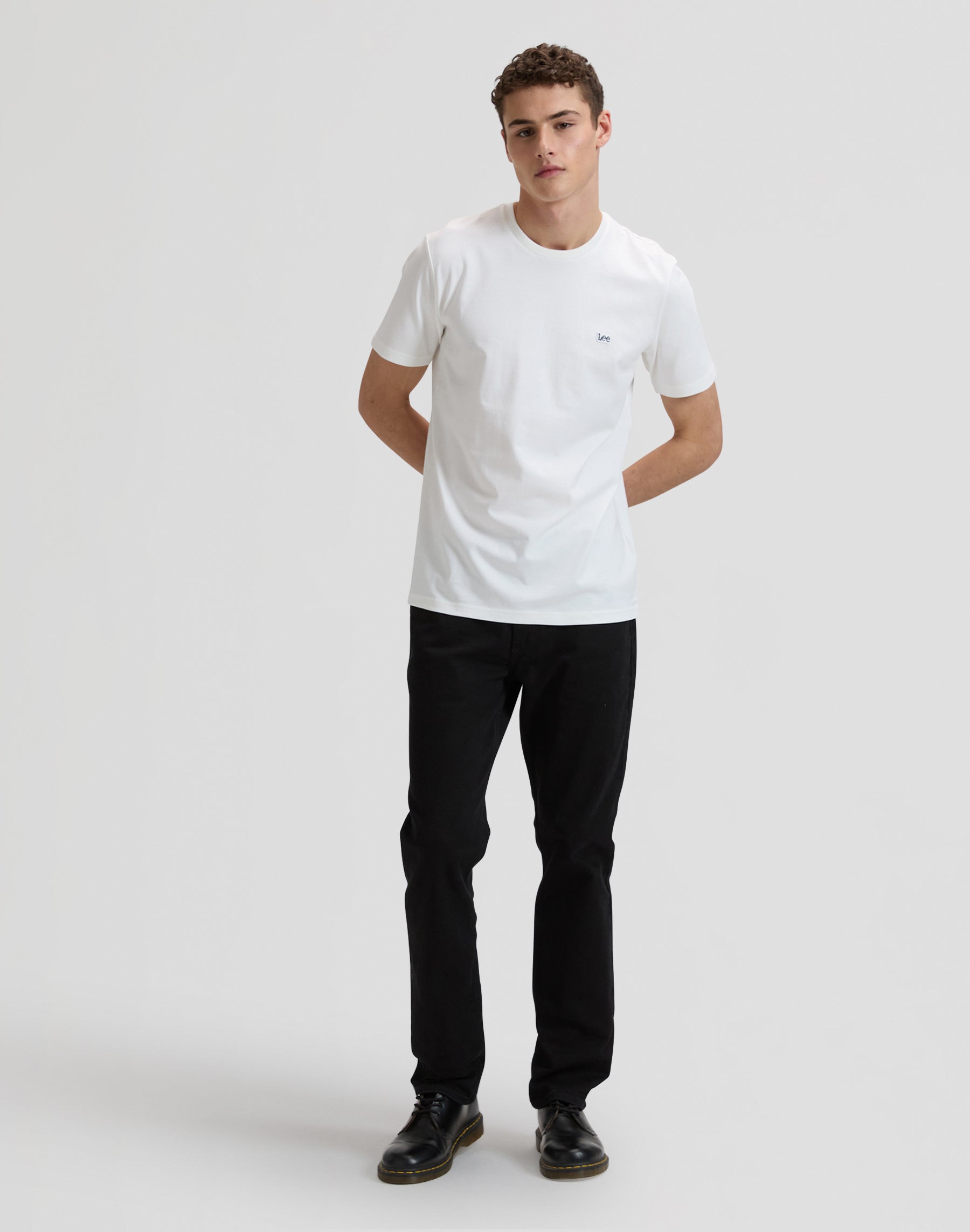 T-shirt Ss Patch Logo en blanc