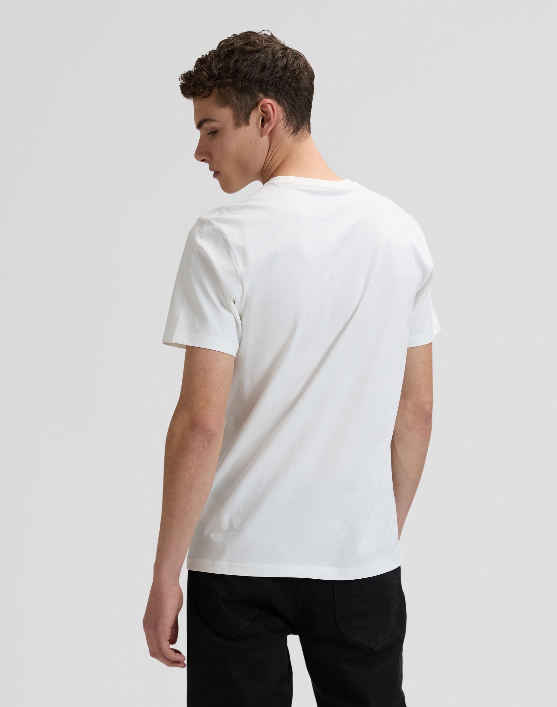 T-shirt Ss Patch Logo en blanc