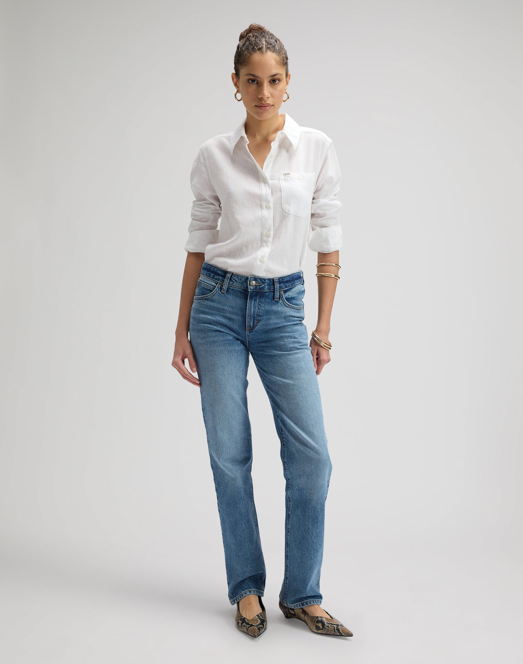 T-shirt polyvalent blanc brillant