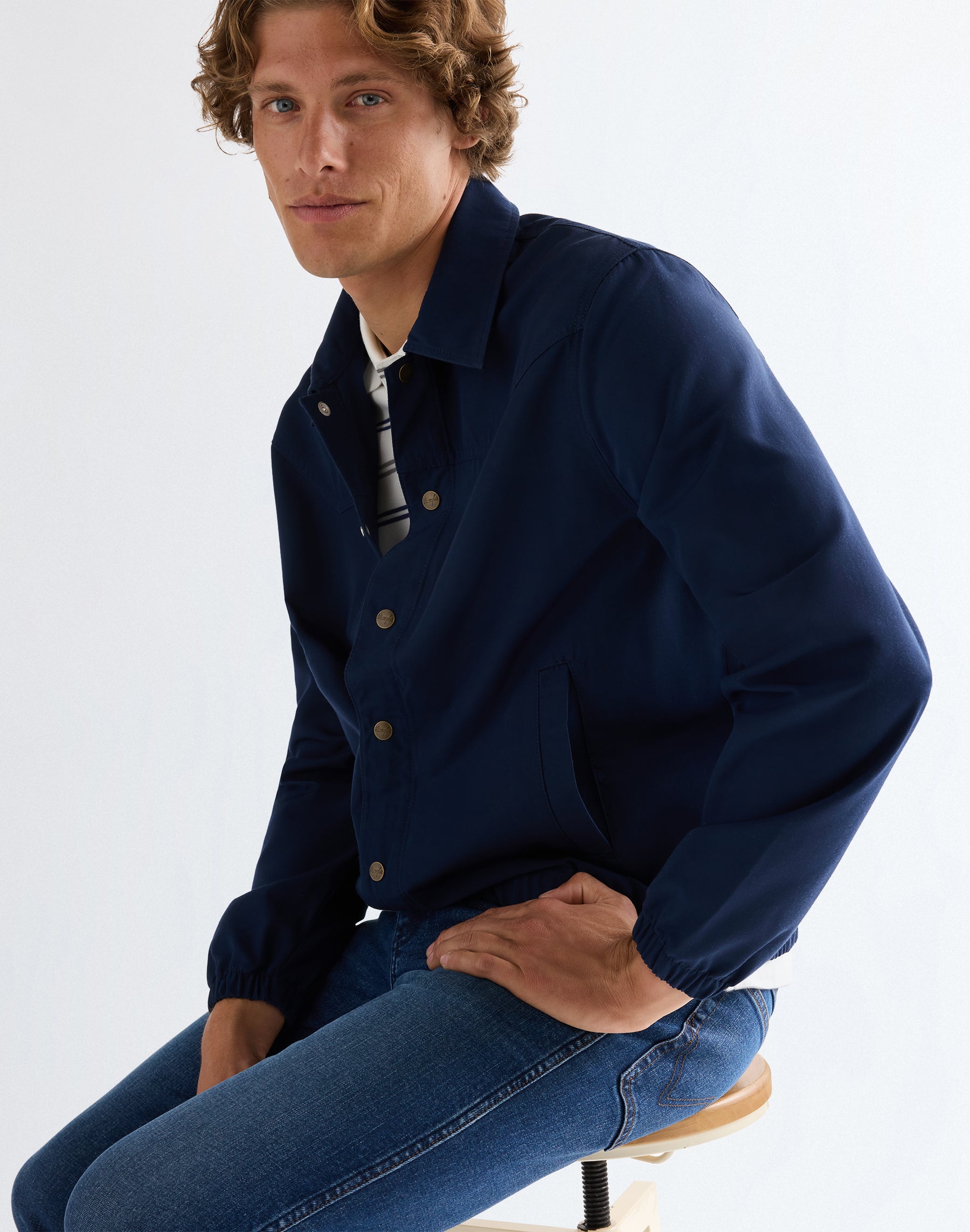 Veste de coach bleu marine