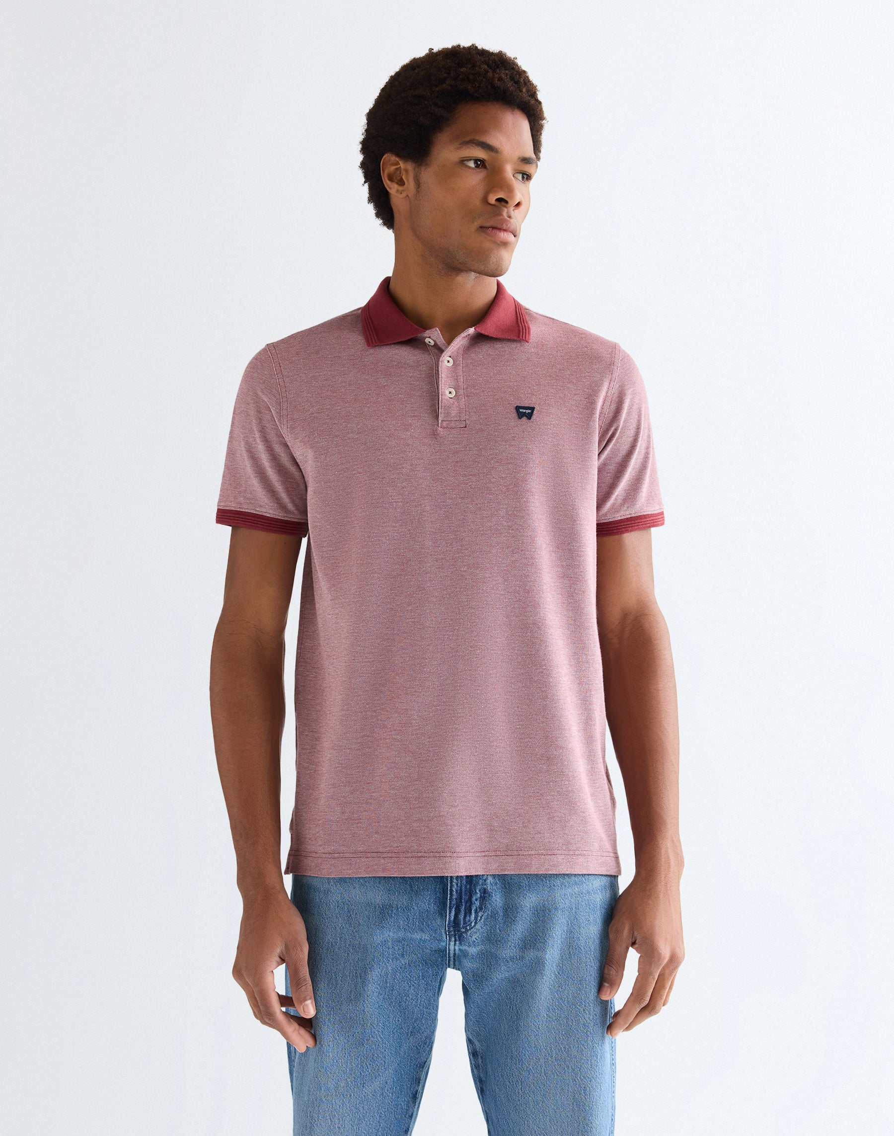 Polo raffiné couleur Ruby Wine