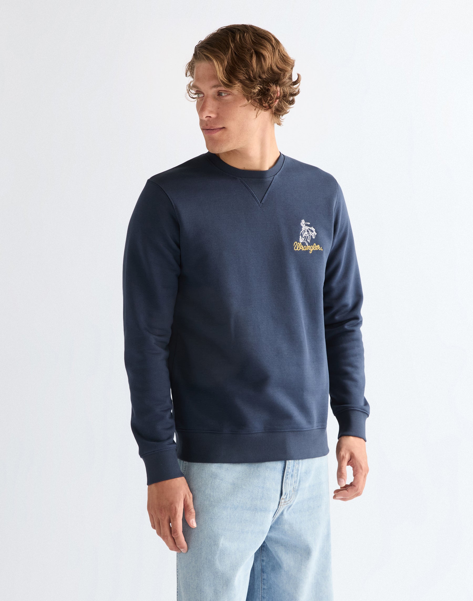 Équipe de broderie en bleu marine