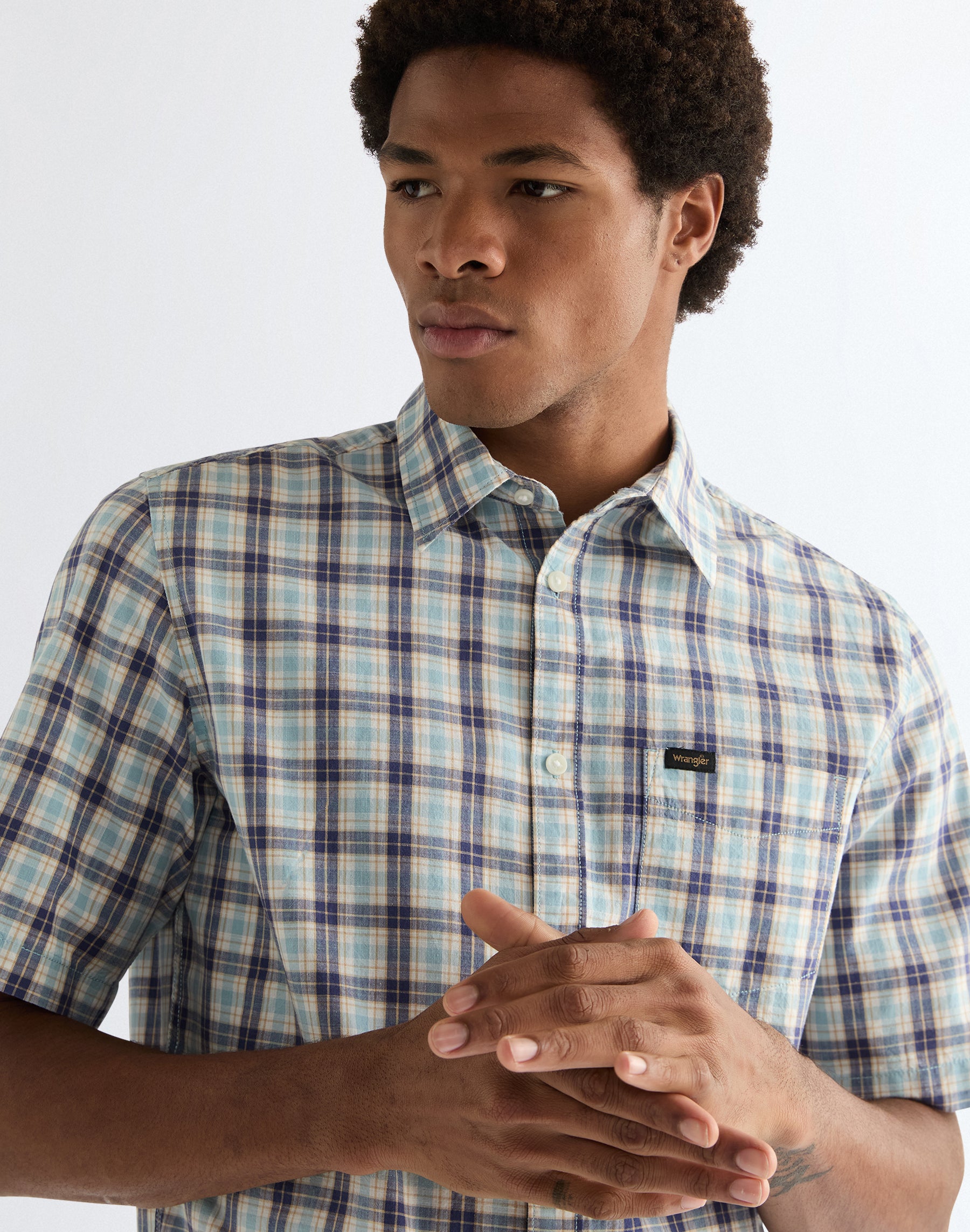 Chemise à manches courtes et 1 poche dans la collection Chemises Wrangler