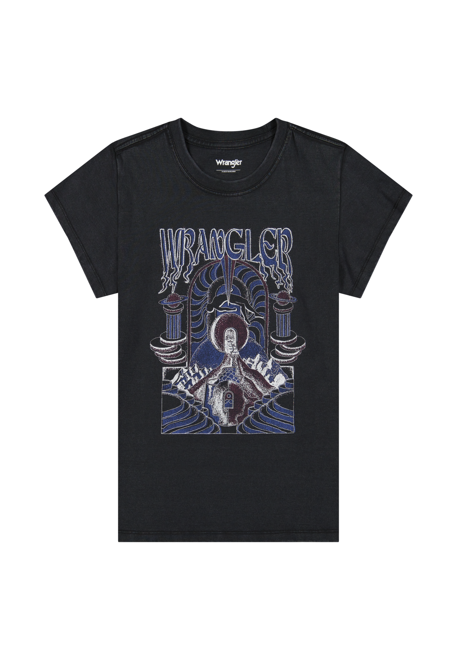 Shrunken Band Tee in Faded Black T-shirts Wrangler