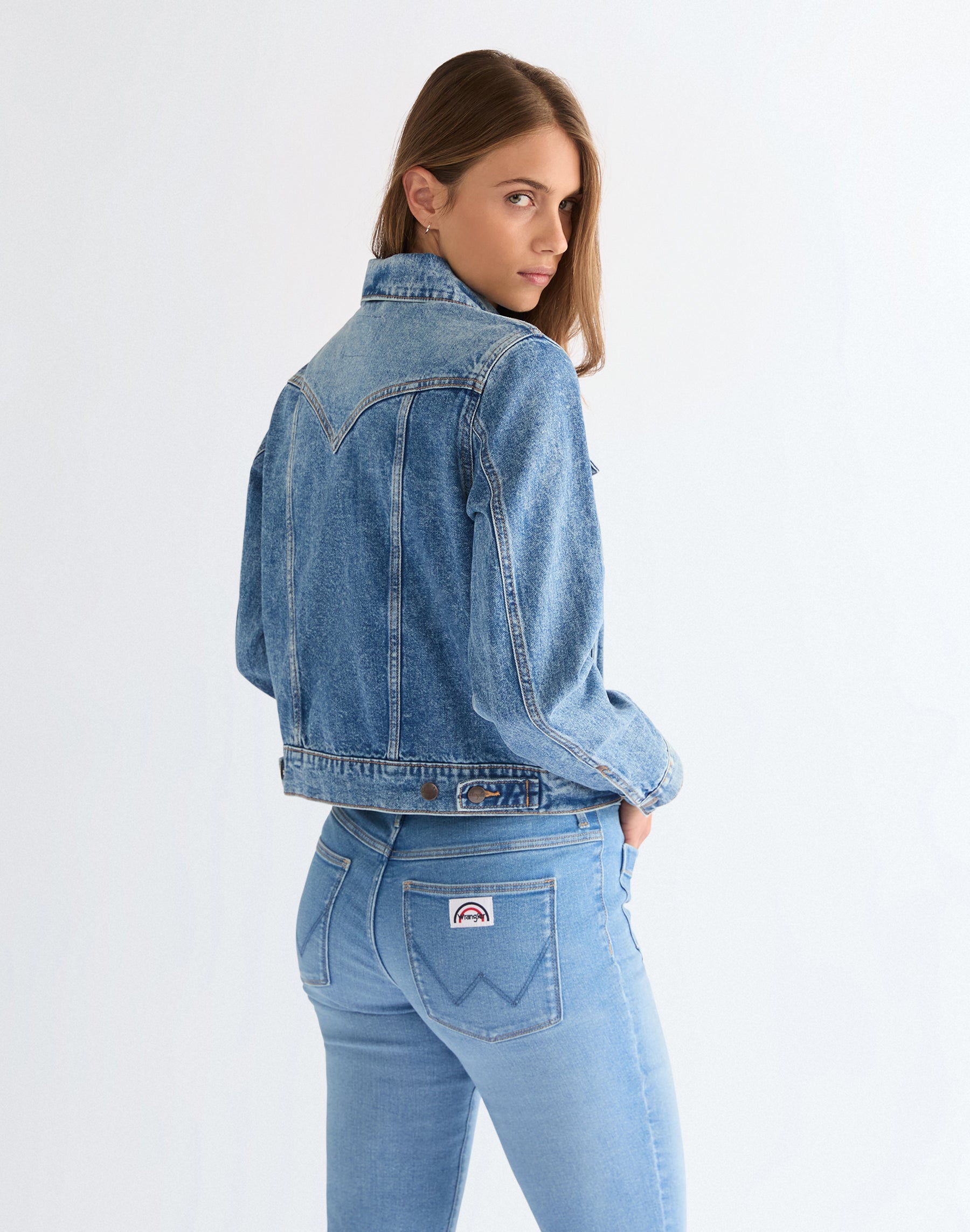 Western bleue Bird Vestes Wrangler