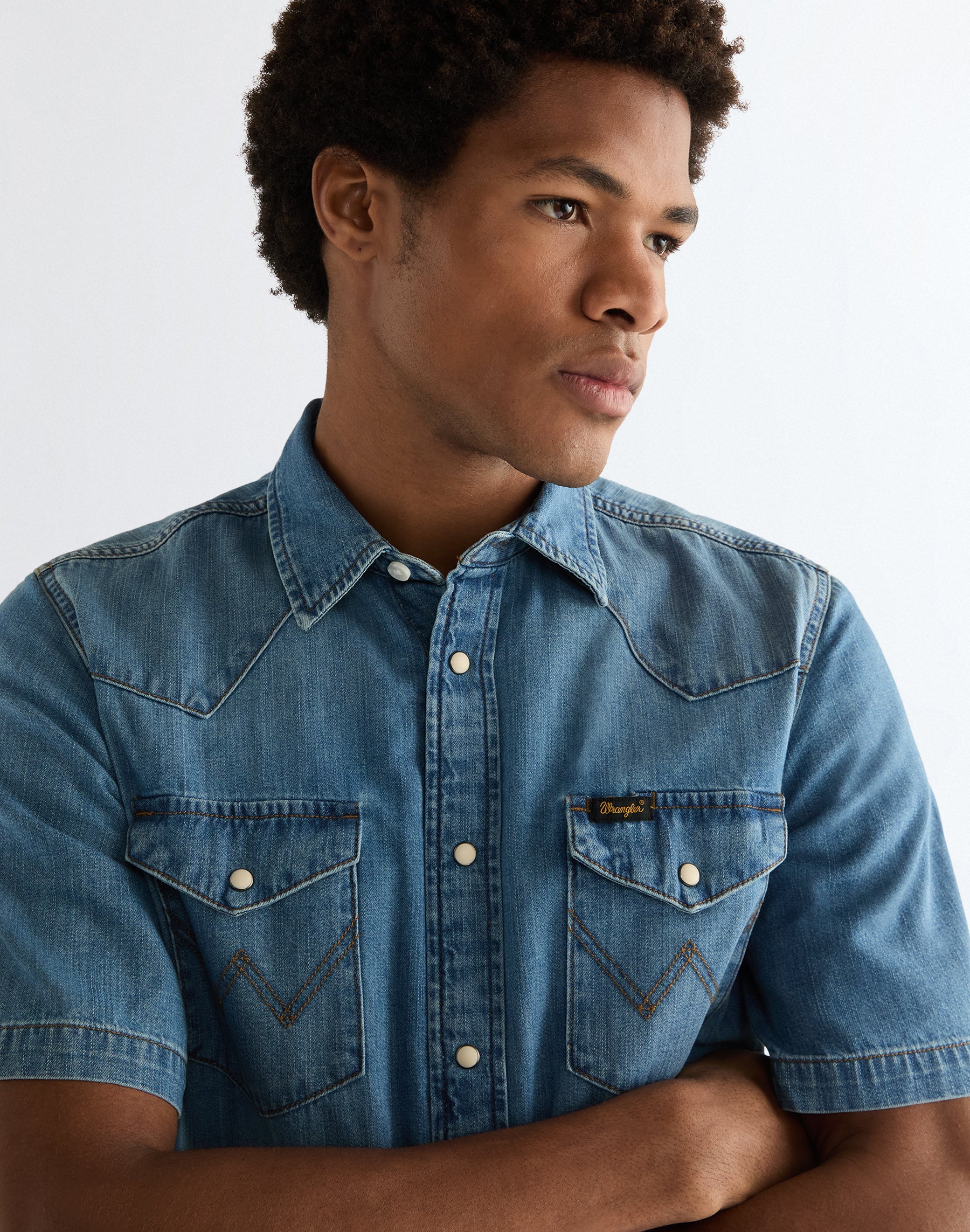 Western à manches courtes, délavage moyen Chemises Wrangler