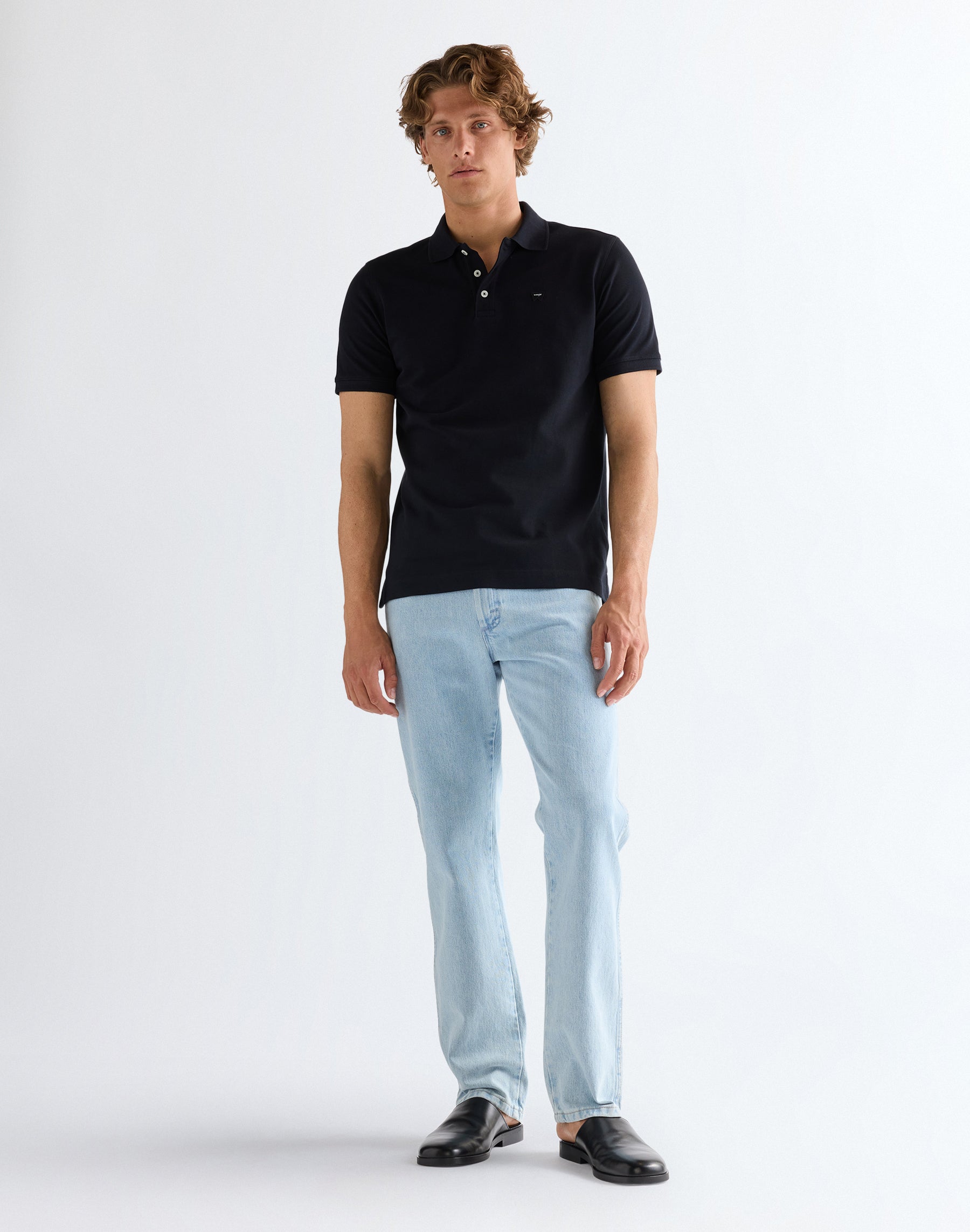 Polo noir T-shirts Wrangler
