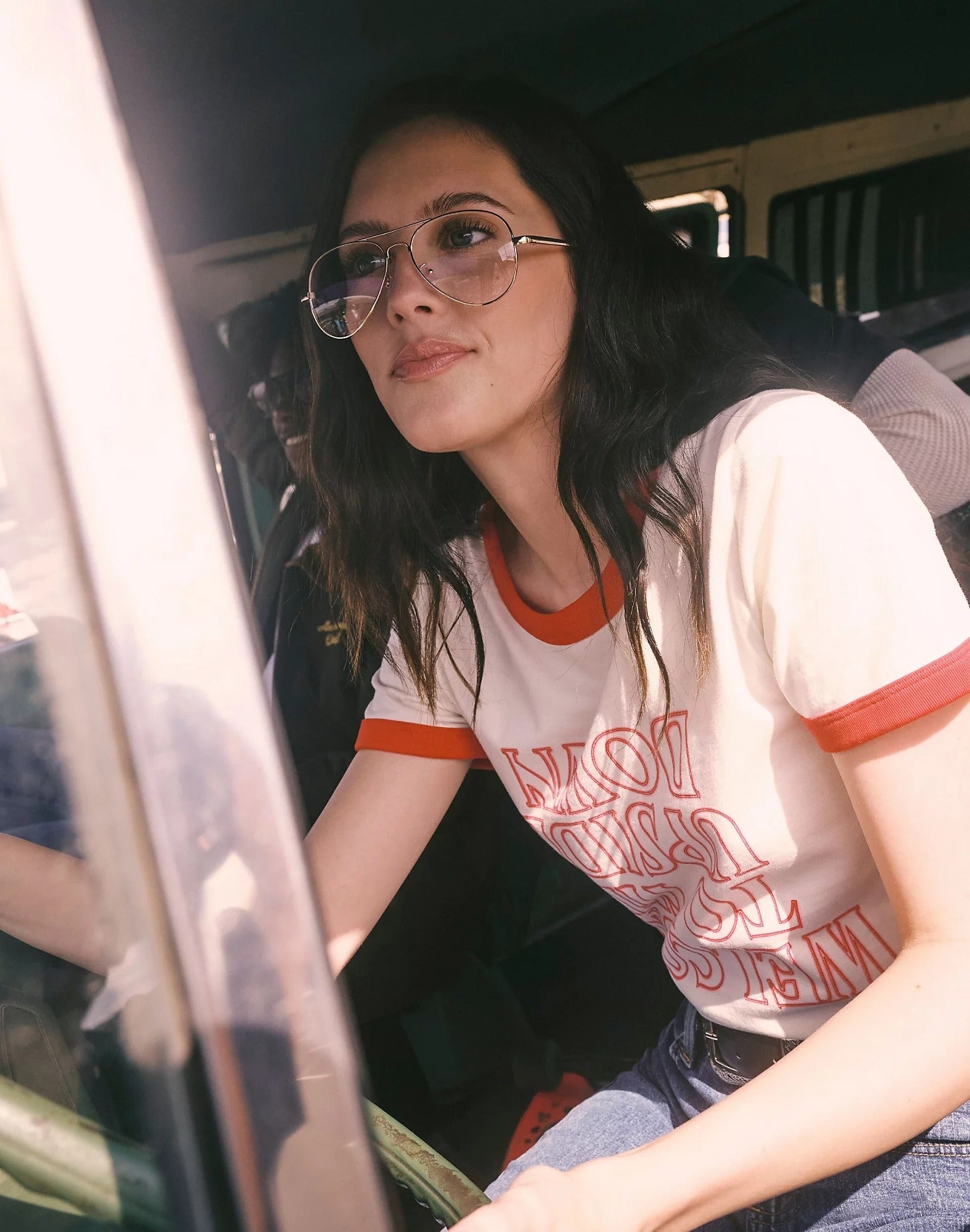 The Upside Down Tee en guimauve