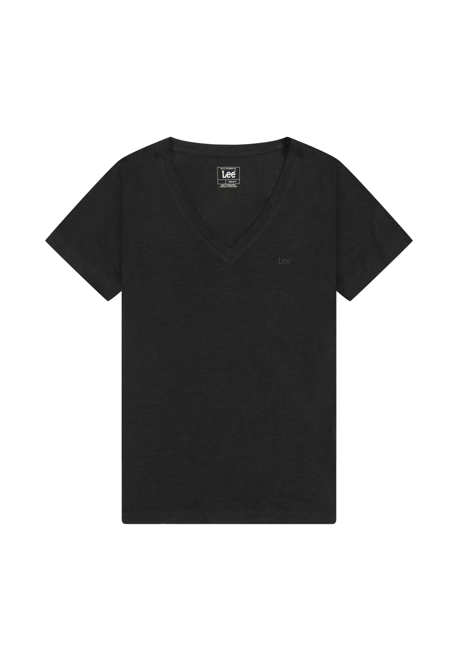 Tee shirt col en V en noir