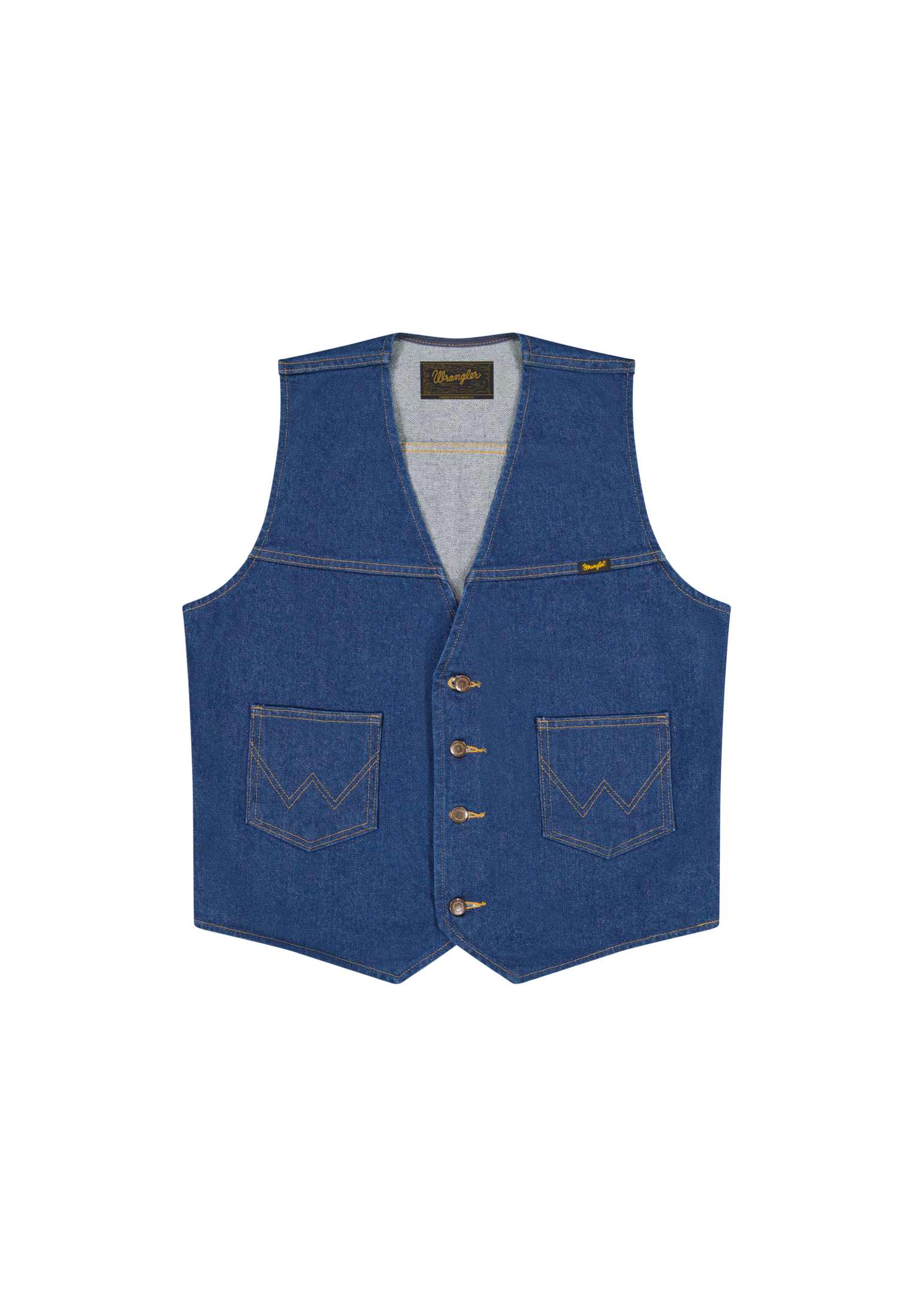 Gilet Cowboy Cut en indigo prélavé Vestes Wrangler
