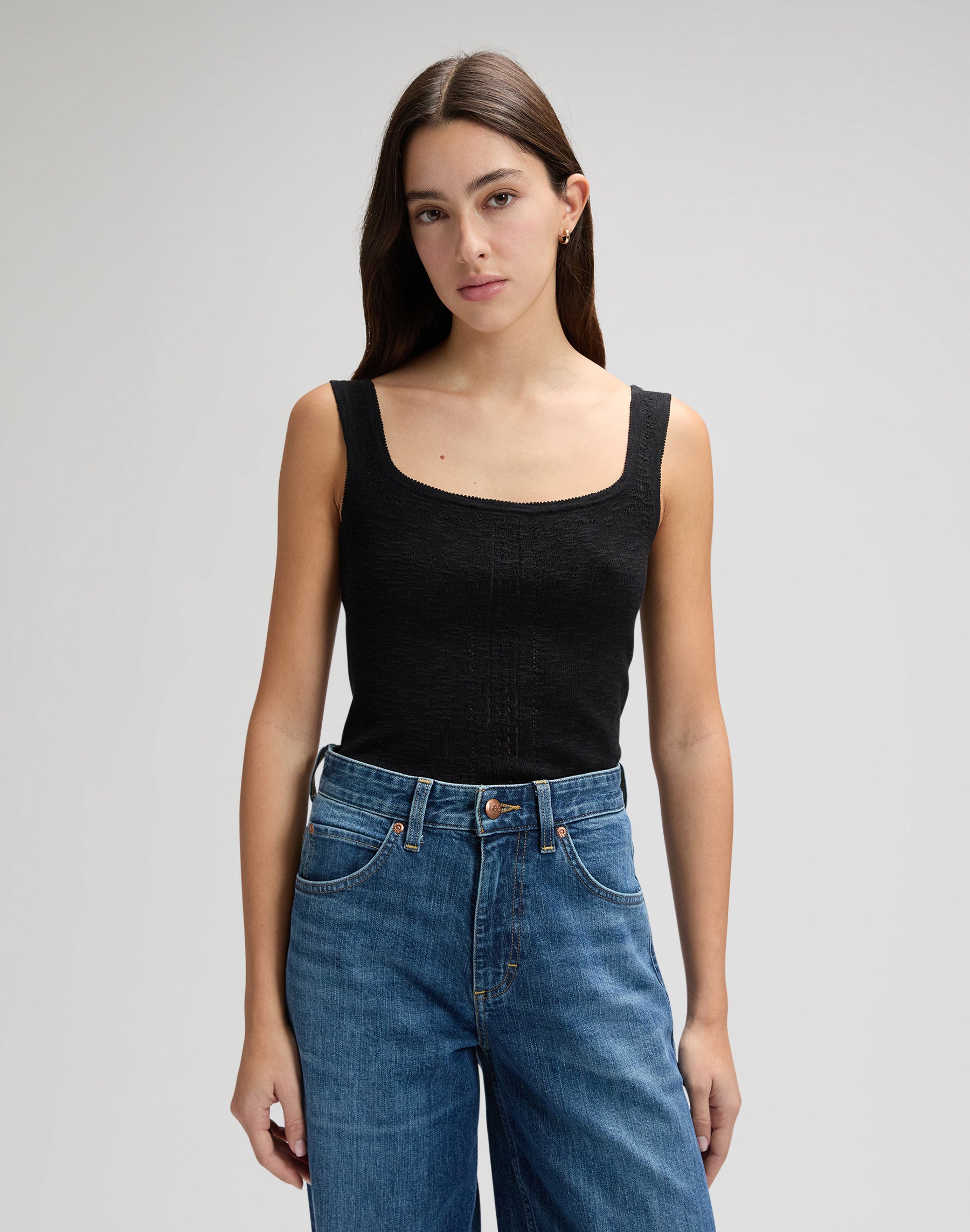 Débardeur tricoté noir