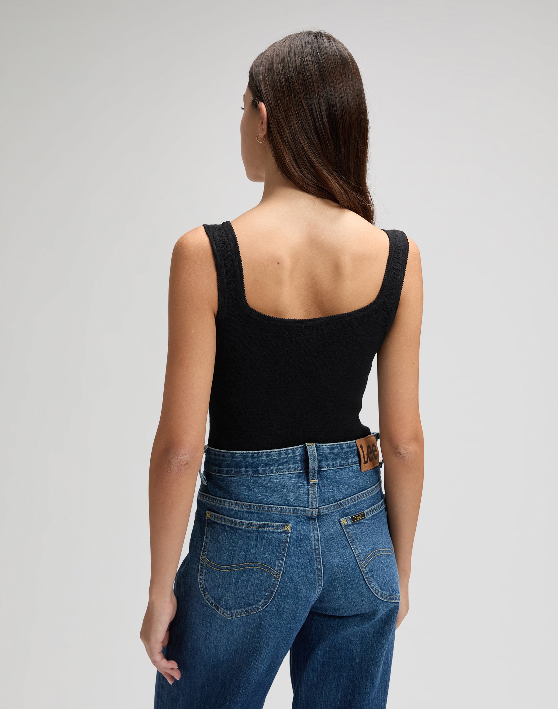 Débardeur tricoté noir