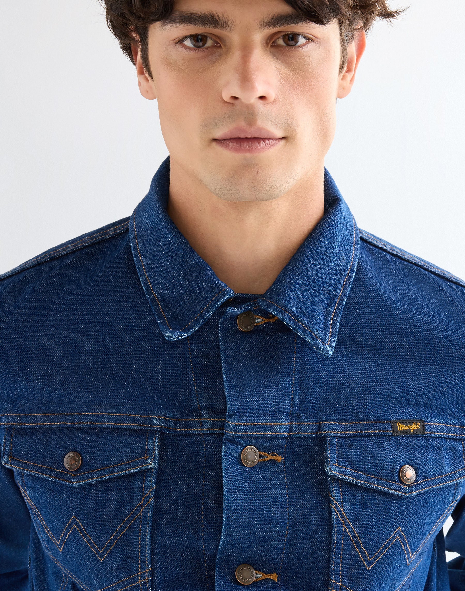 Veste Cowboy Cut en indigo prélavé Vestes Wrangler